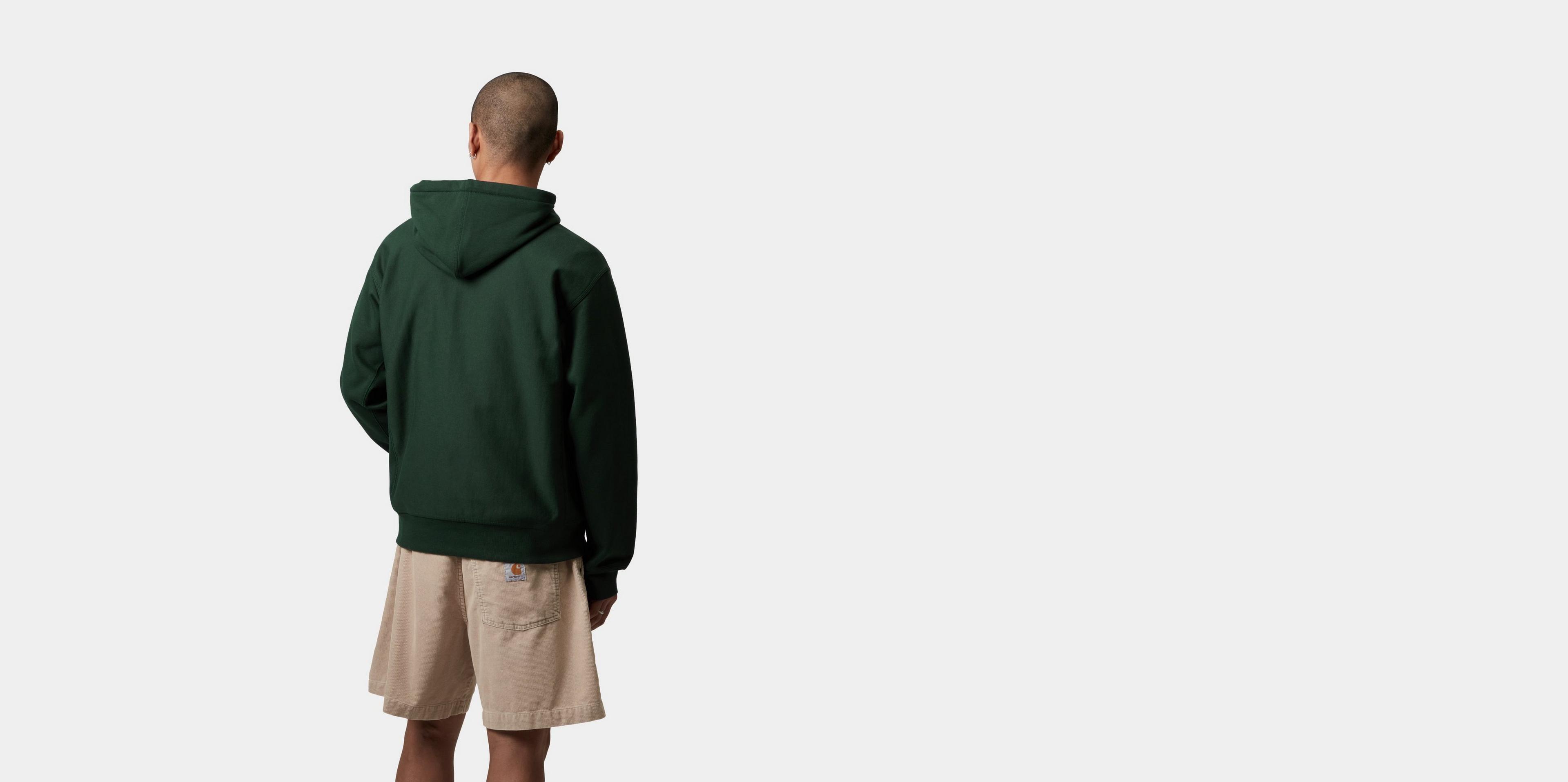 Carhartt WIP Hooded American Script Sweatshirt, Conifer