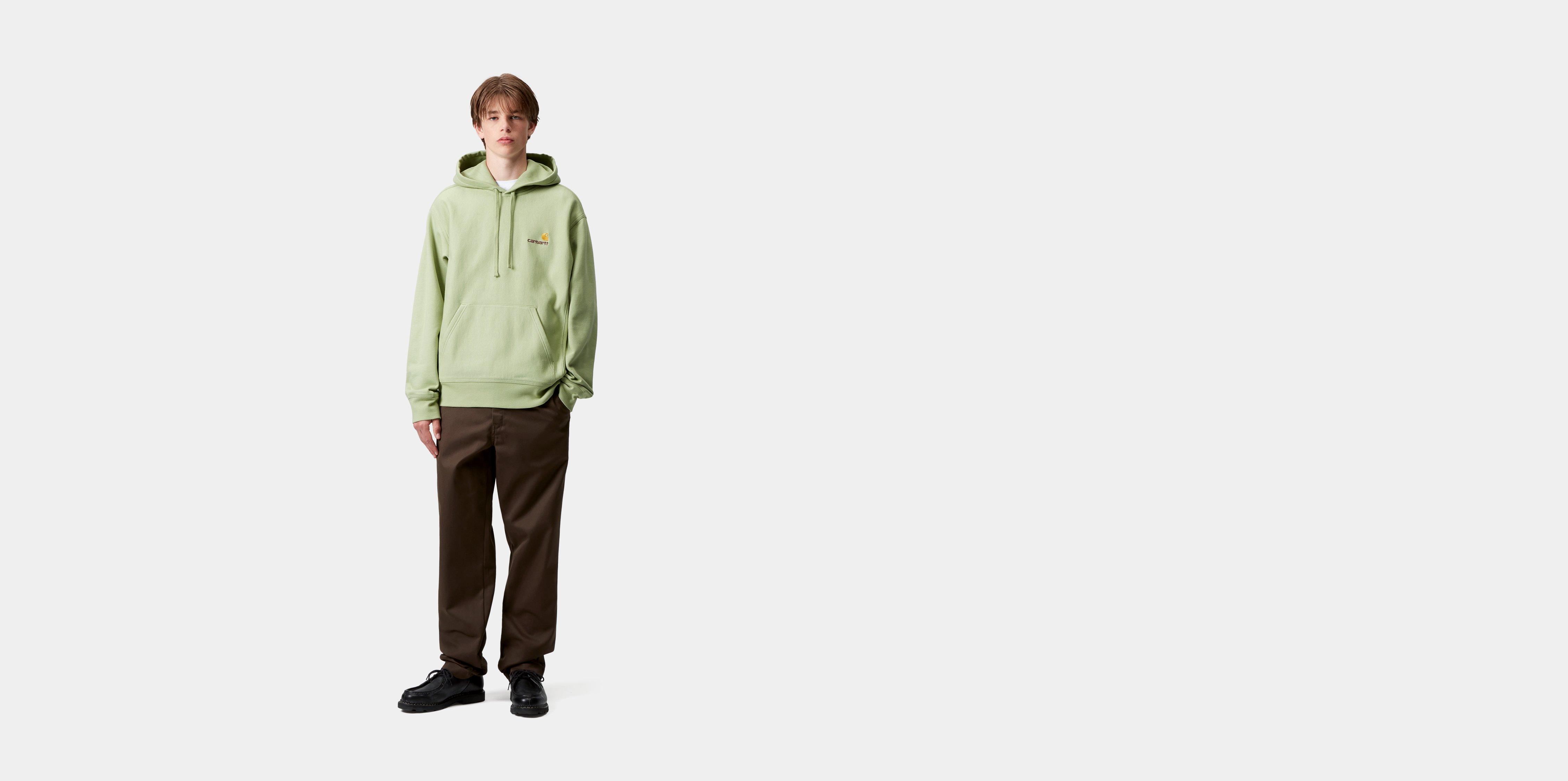 Carhartt WIP Hooded American Script Sweatshirt in Green