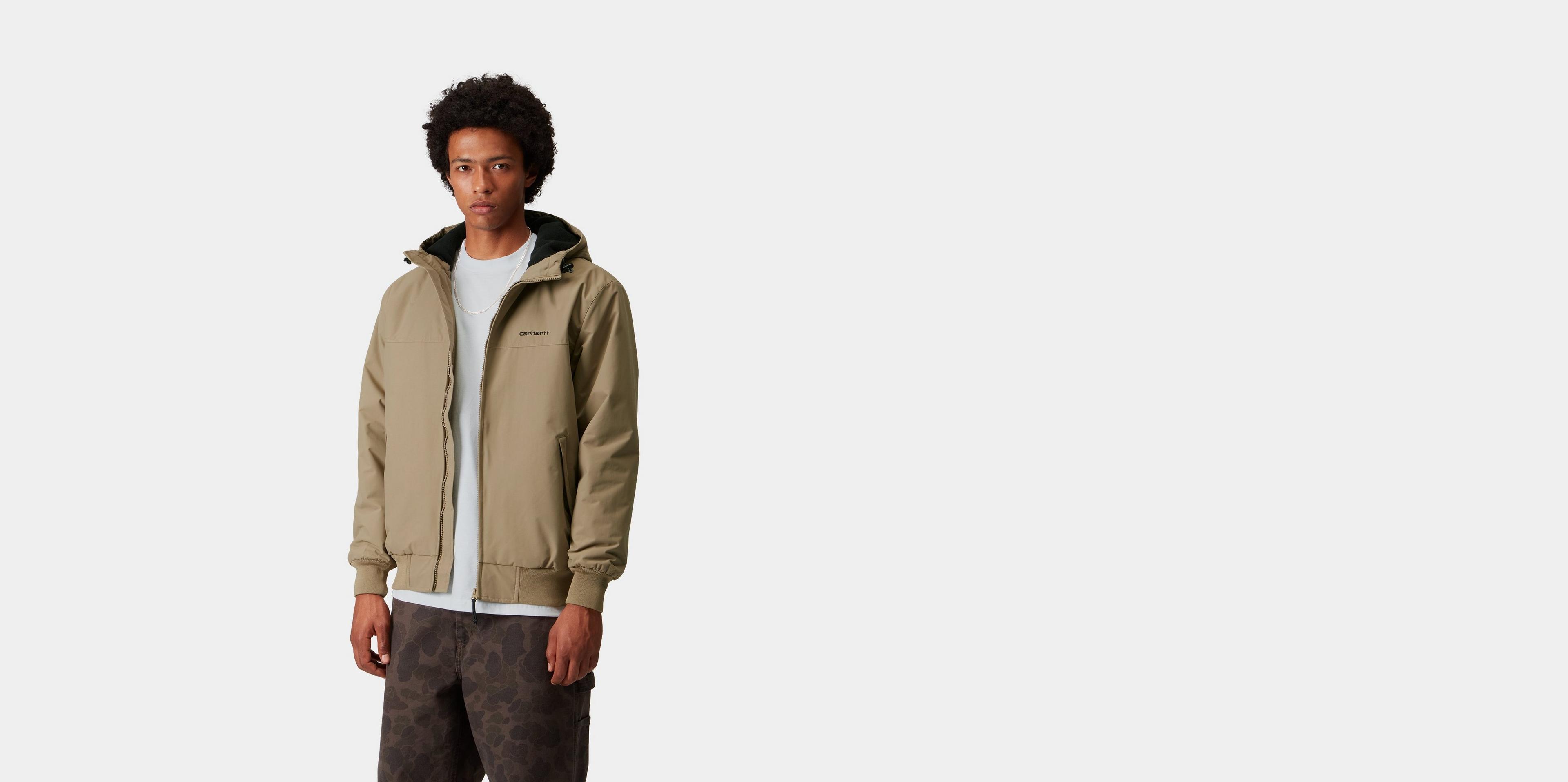 Carhartt WIP Hooded Sail Jacket, Leather / Black | Official Online