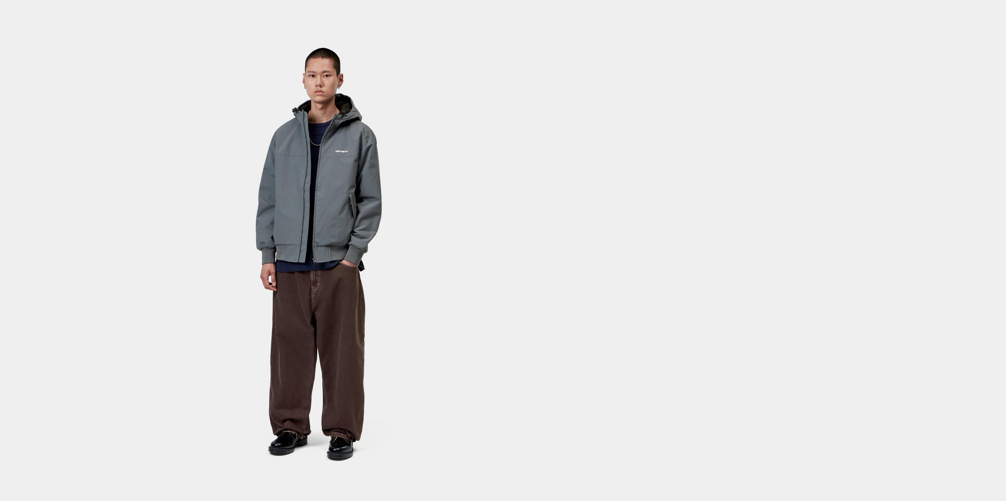 Carhartt WIP Hooded Sail Jacket, Styx / White | Official Online Store