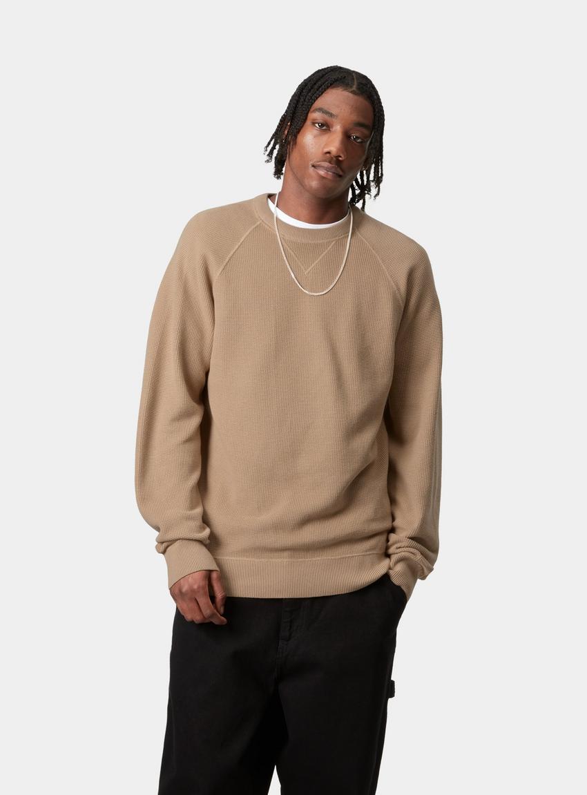 ★ドイツ発*carhartt WIP*新作*Chase 長袖Tシャツ/DUSTY H BROWN Carhartt WIP Chase Sweater, Dusty H Brown / Gold | Official
