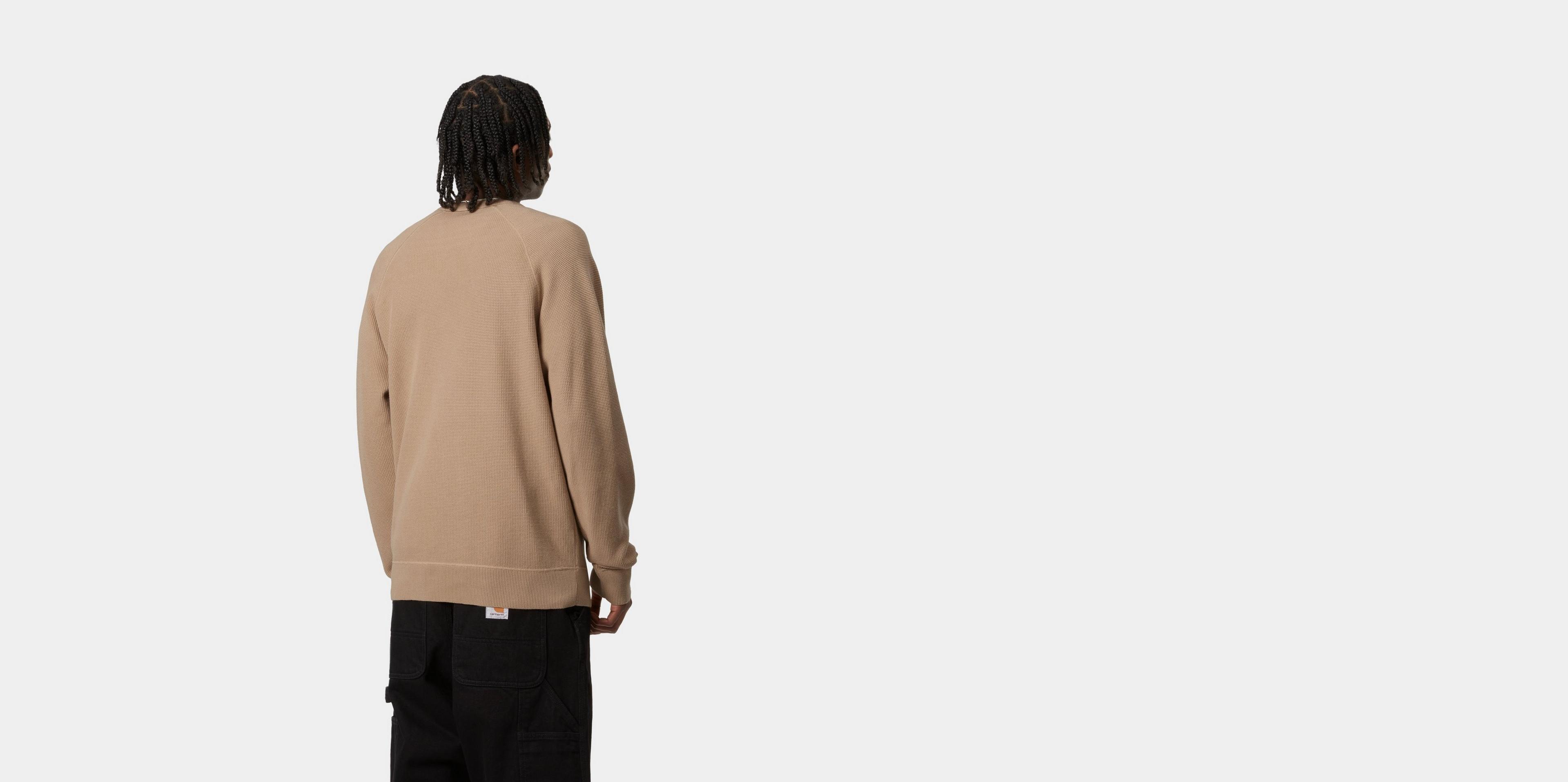 Carhartt WIP Chase Sweater, Dusty H Brown / Gold | Official