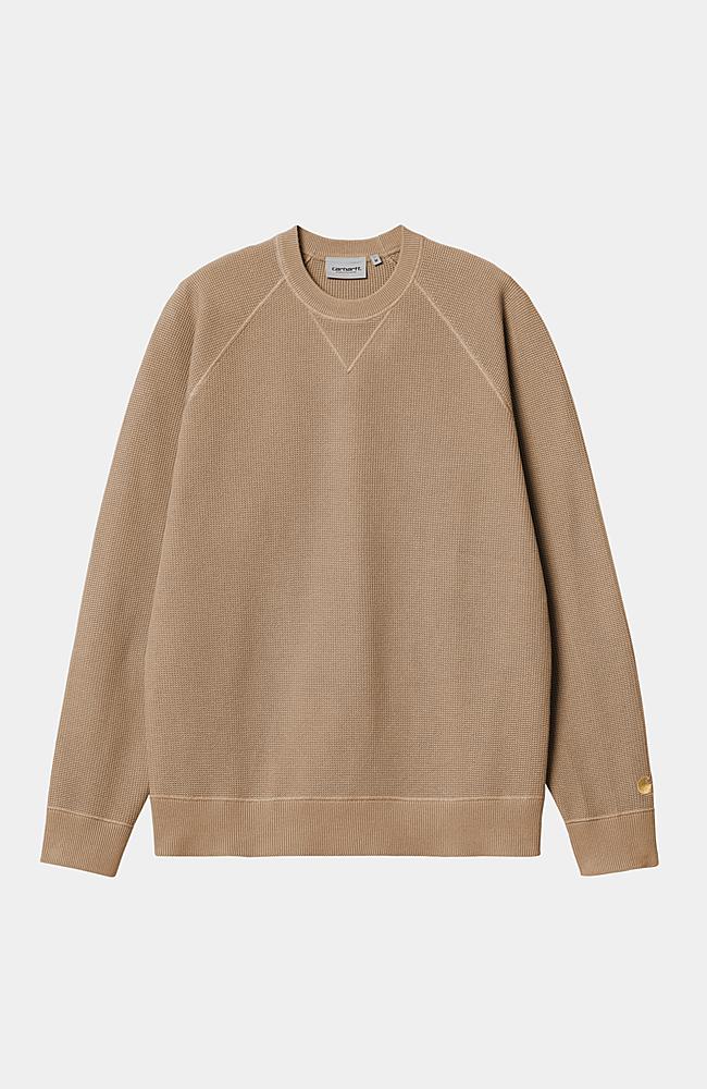 ★ドイツ発*carhartt WIP*新作*Chase 長袖Tシャツ/DUSTY H BROWN Carhartt WIP Chase Sweater, Dusty H Brown / Gold | Official