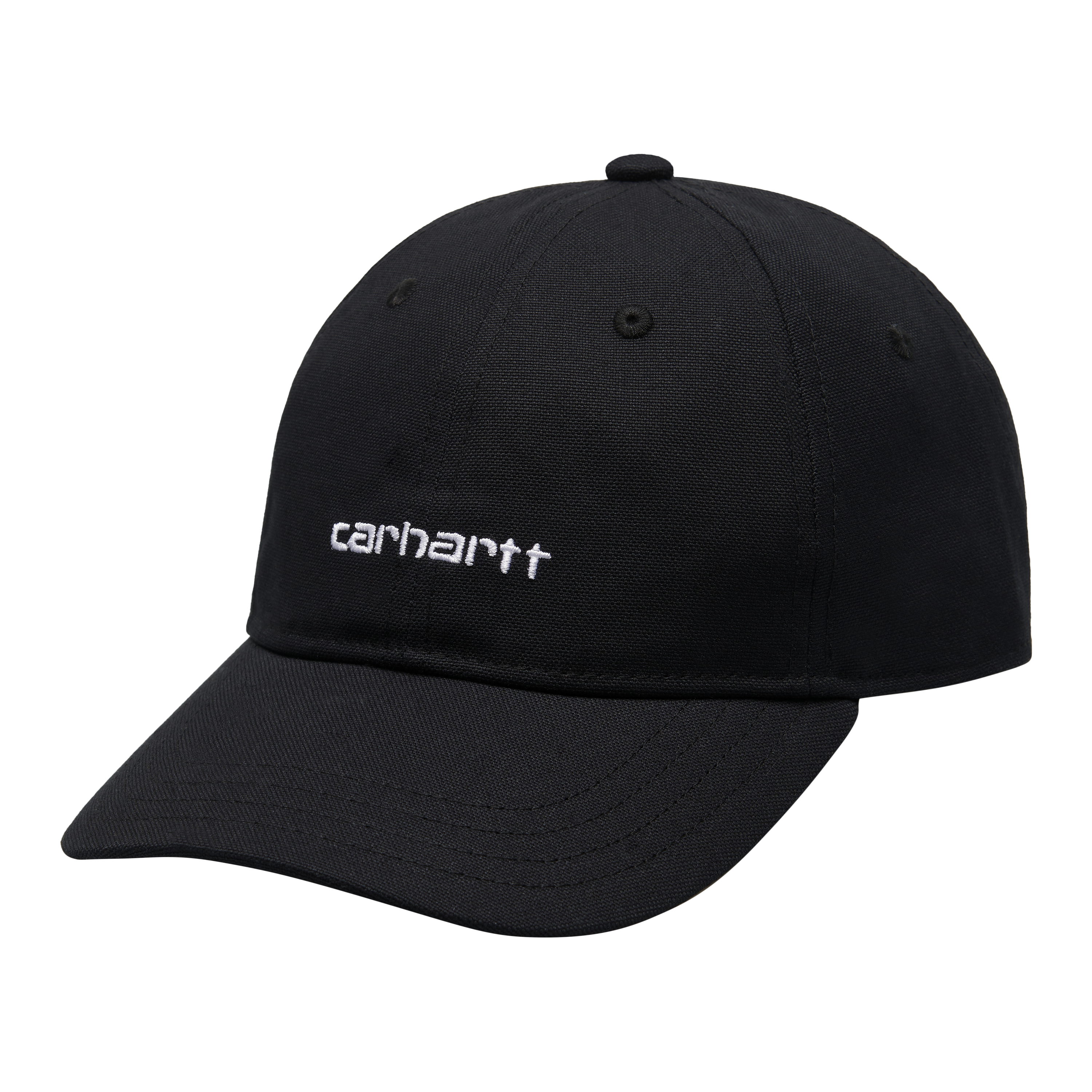 Carhartt WIP Canvas Script Cap in Nero