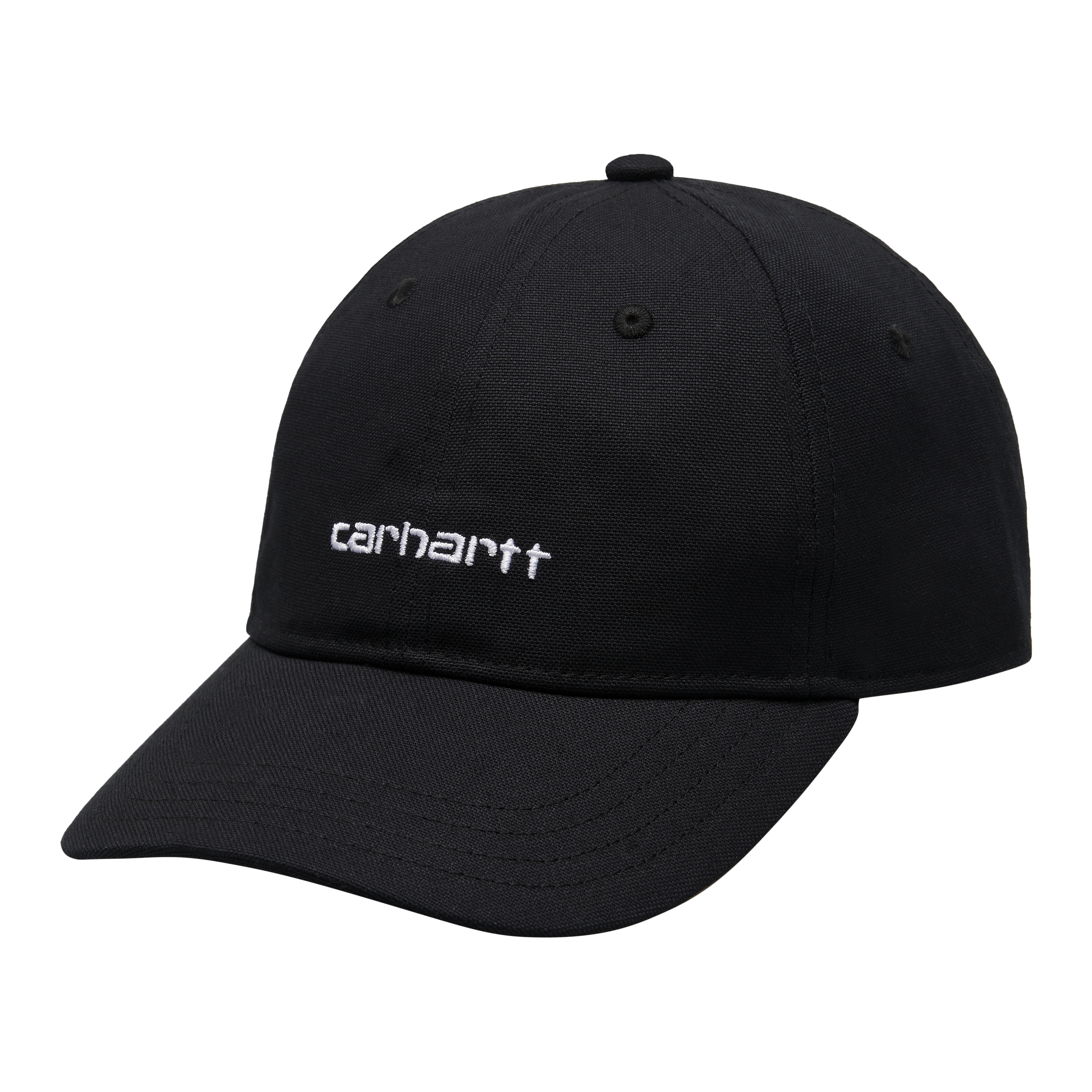 Carhartt WIP Canvas Script Cap, Black / White | Official Online Store
