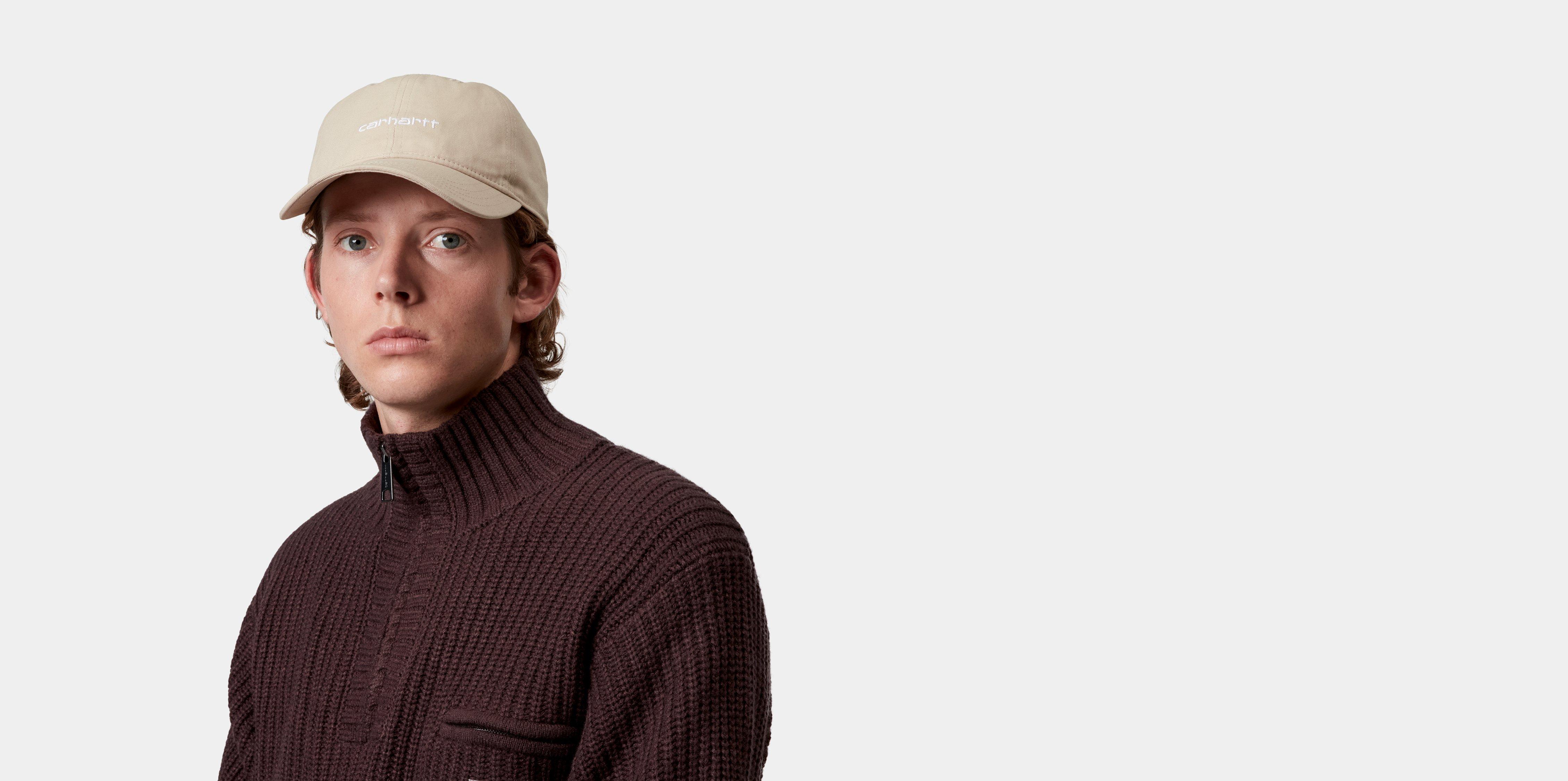 Carhartt WIP Canvas Script Cap Fleur de Sel / White | beige