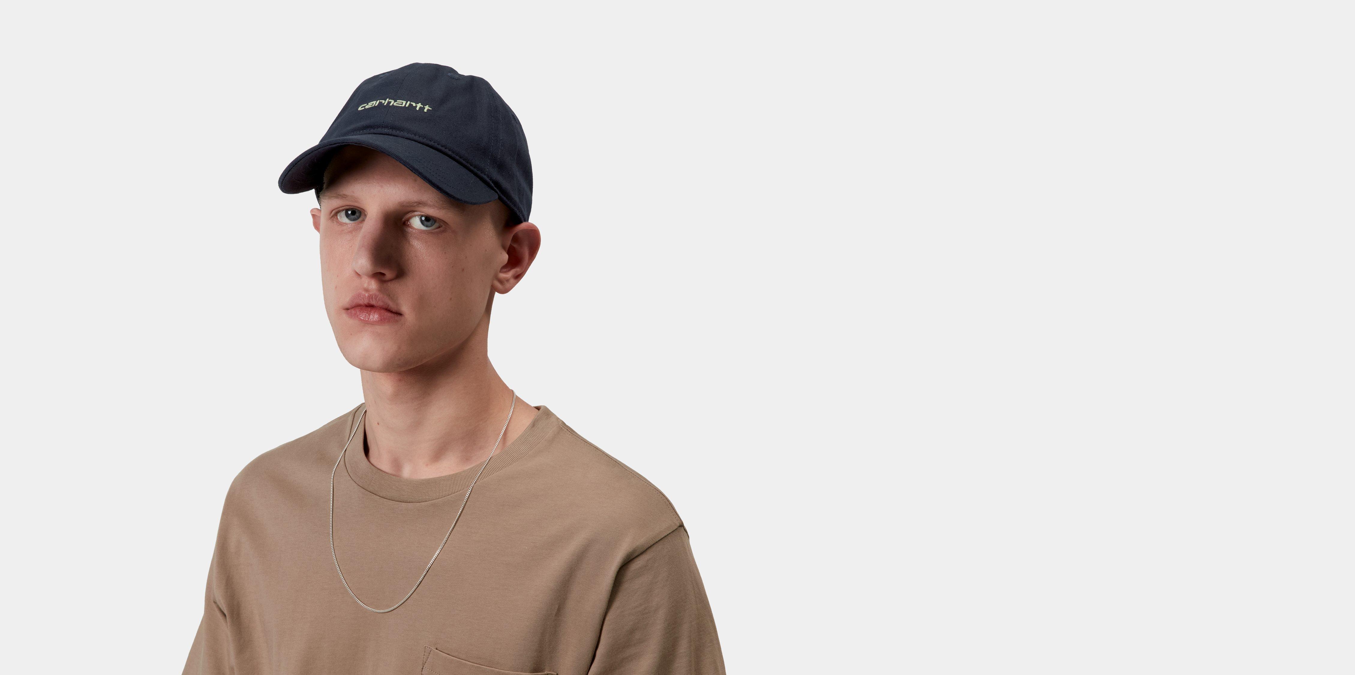 Carhartt WIP Canvas Script Cap Deep Night / Gentle Green | blue