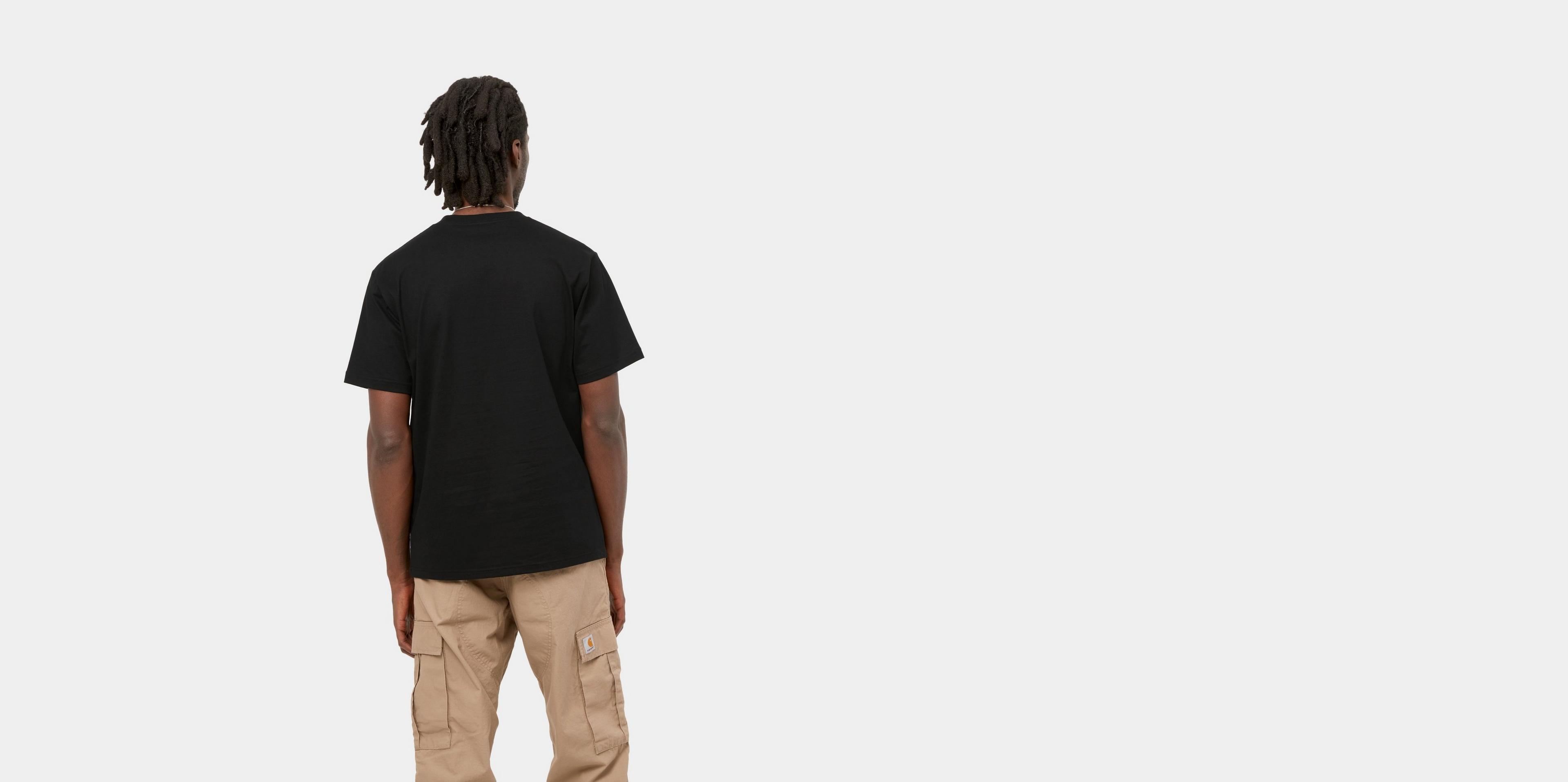 ★Carhartt★ SS University Short Sleeve T-Shirt Black I03485 Carhartt WIP University T-Shirt | White / Black | Official
