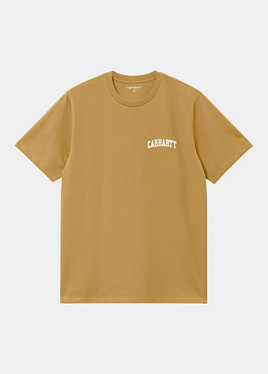 Carhartt WIP Short Sleeve University Script T-Shirt en Beige