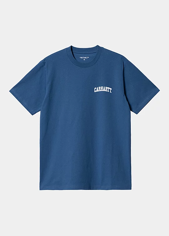 Carhartt WIP Short Sleeve University Script T-Shirt en Azul