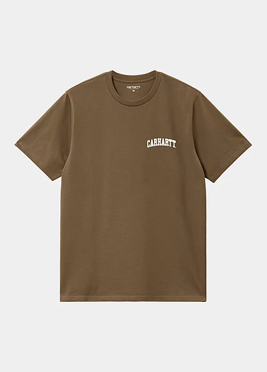 Carhartt WIP Short Sleeve University Script T-Shirt in Marrone