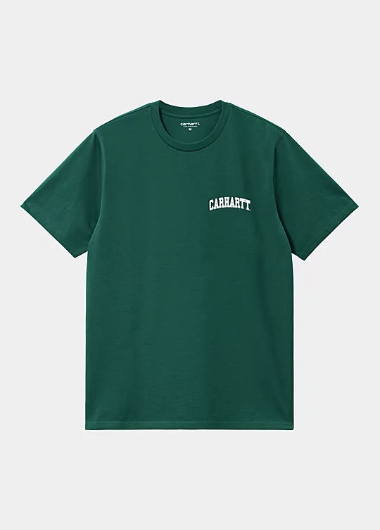 Carhartt WIP Short Sleeve University Script T-Shirt em Verde