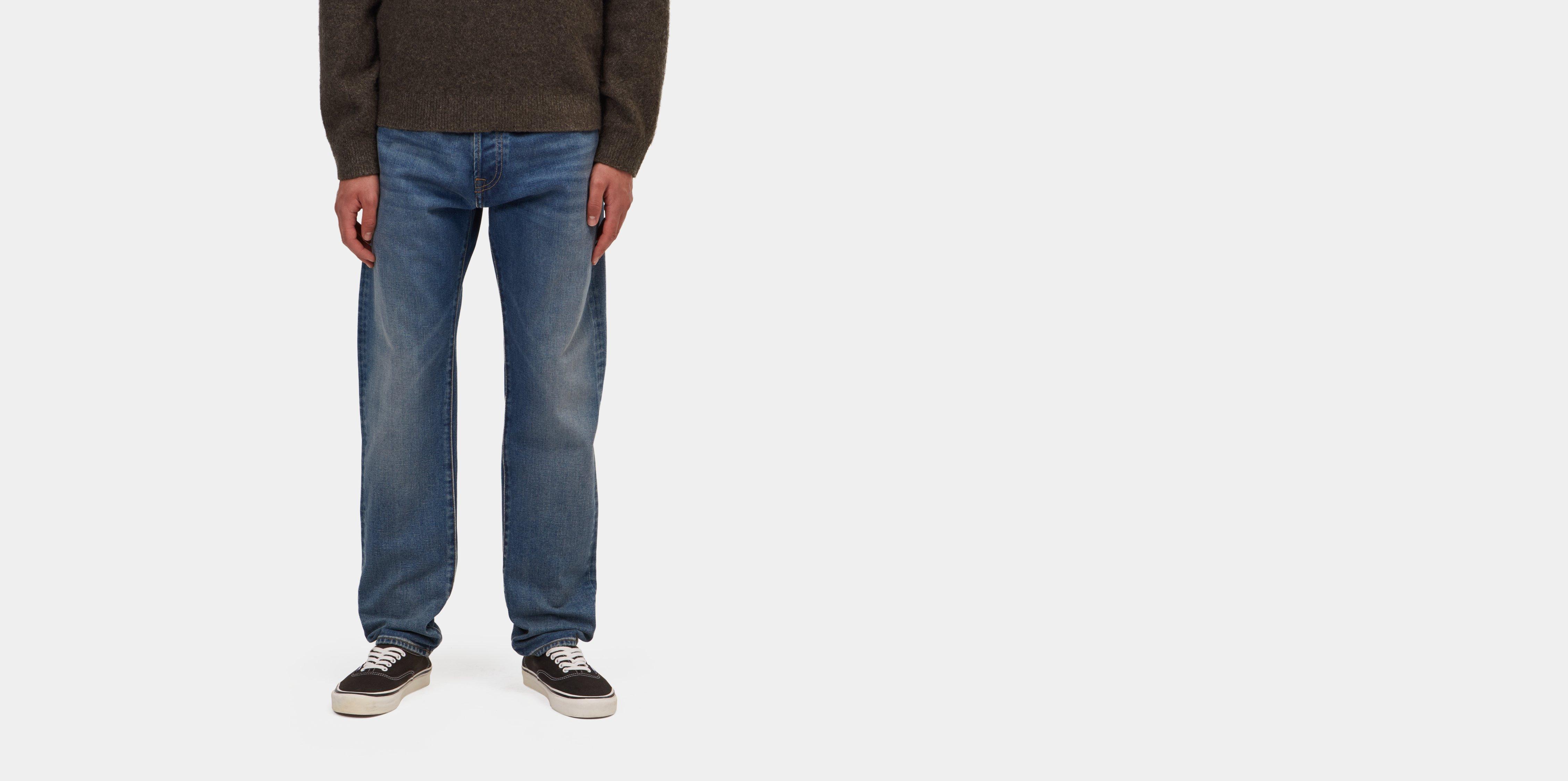 Carhartt WIP Klondike Pant Blue dark used wash | 38/32 | Men