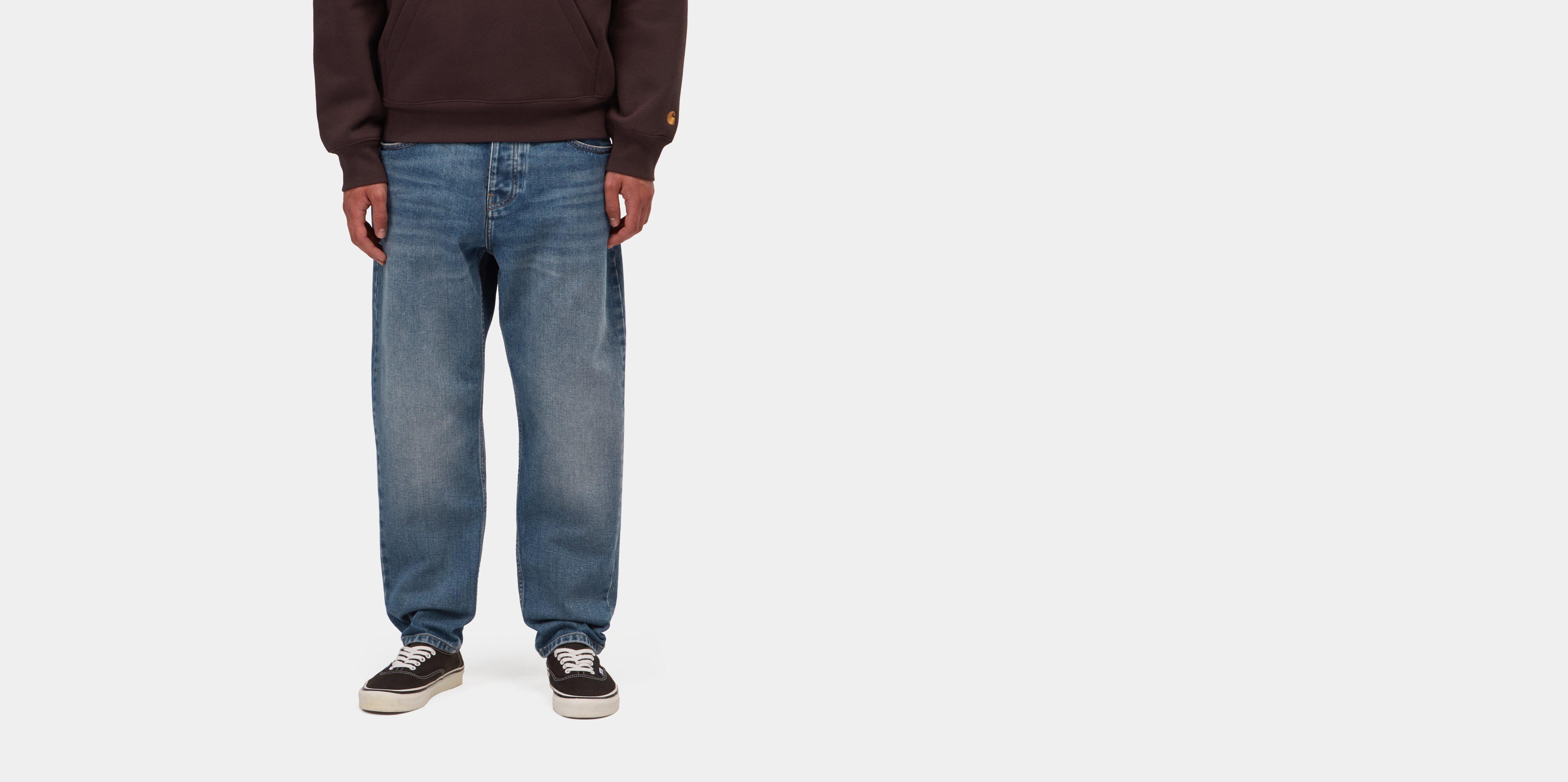 Carhartt WIP Newel Pant Blue dark used wash | 27 | Men