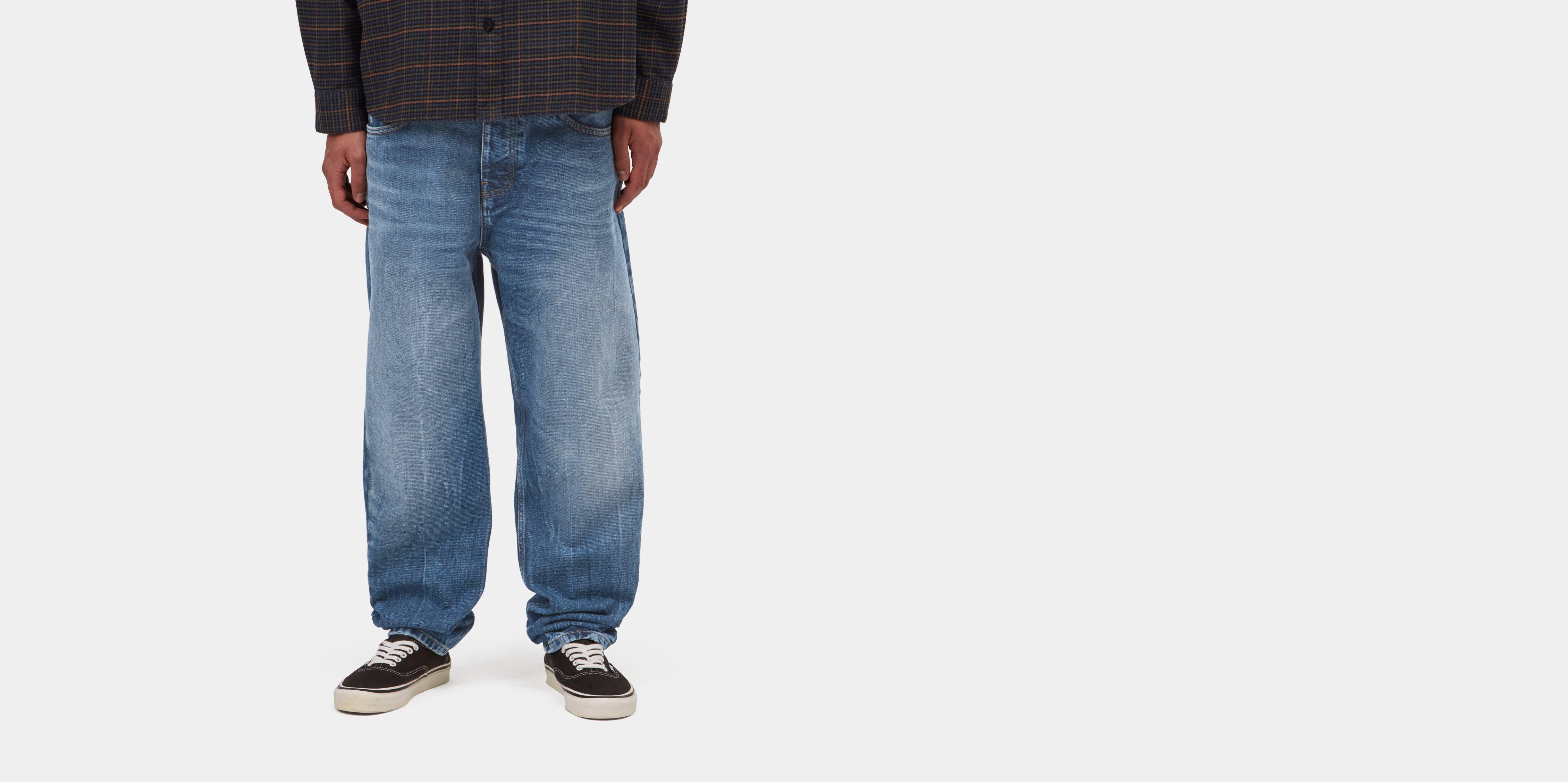 Carhartt WIP Newel Pant Blue marble used wash | 38 | Men