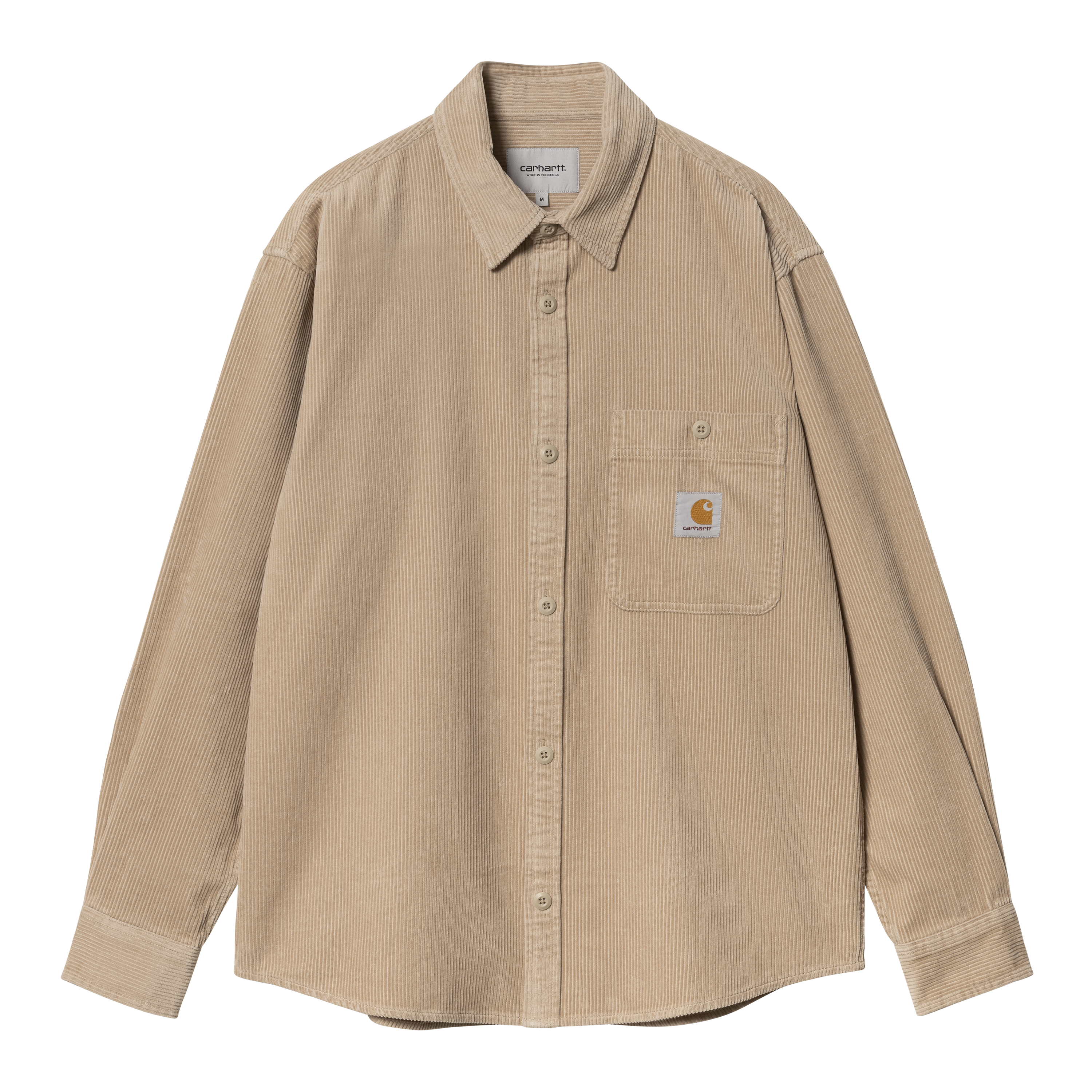 Carhartt WIP Long Sleeve Flint Shirt in Beige