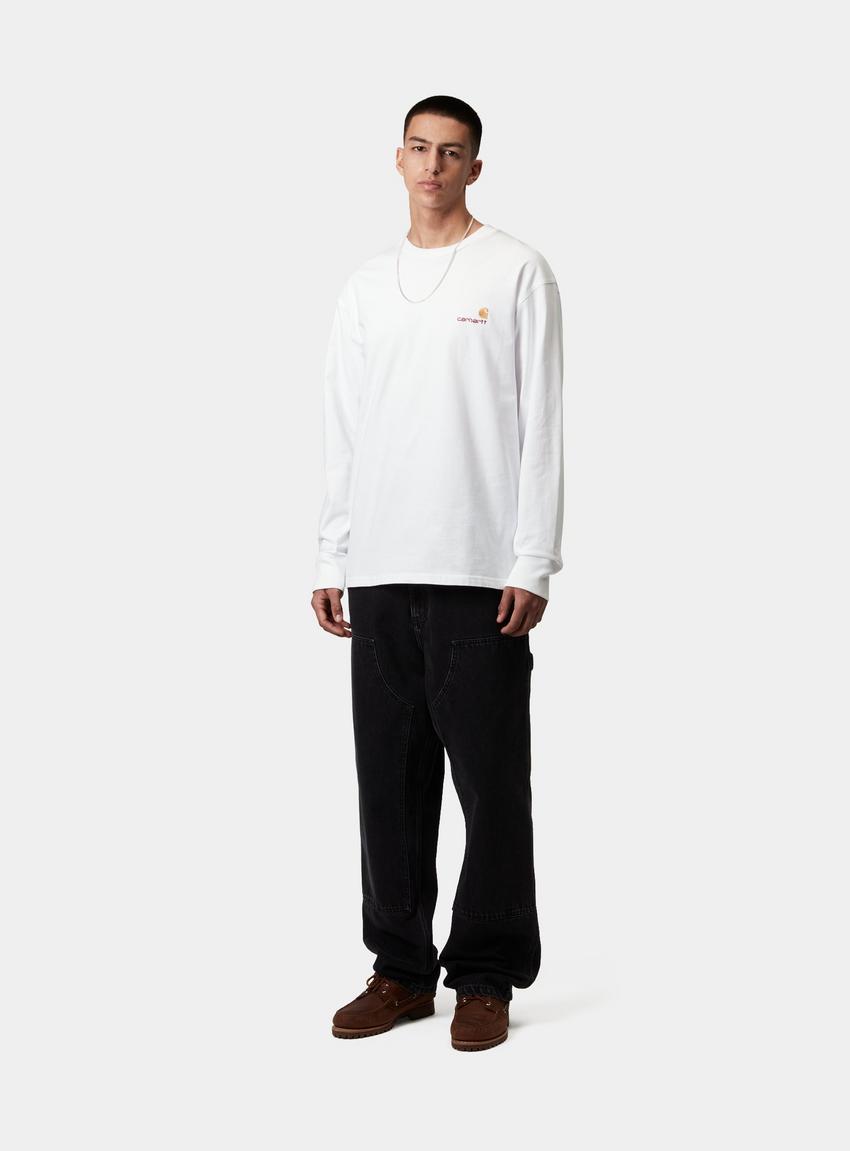 ★関税込★CARHARTT WIP★L/S SCRIPT LEFT T-SHIRT★Tシャツ★ Carhartt WIP L/S American Script T-Shirt, White | Official