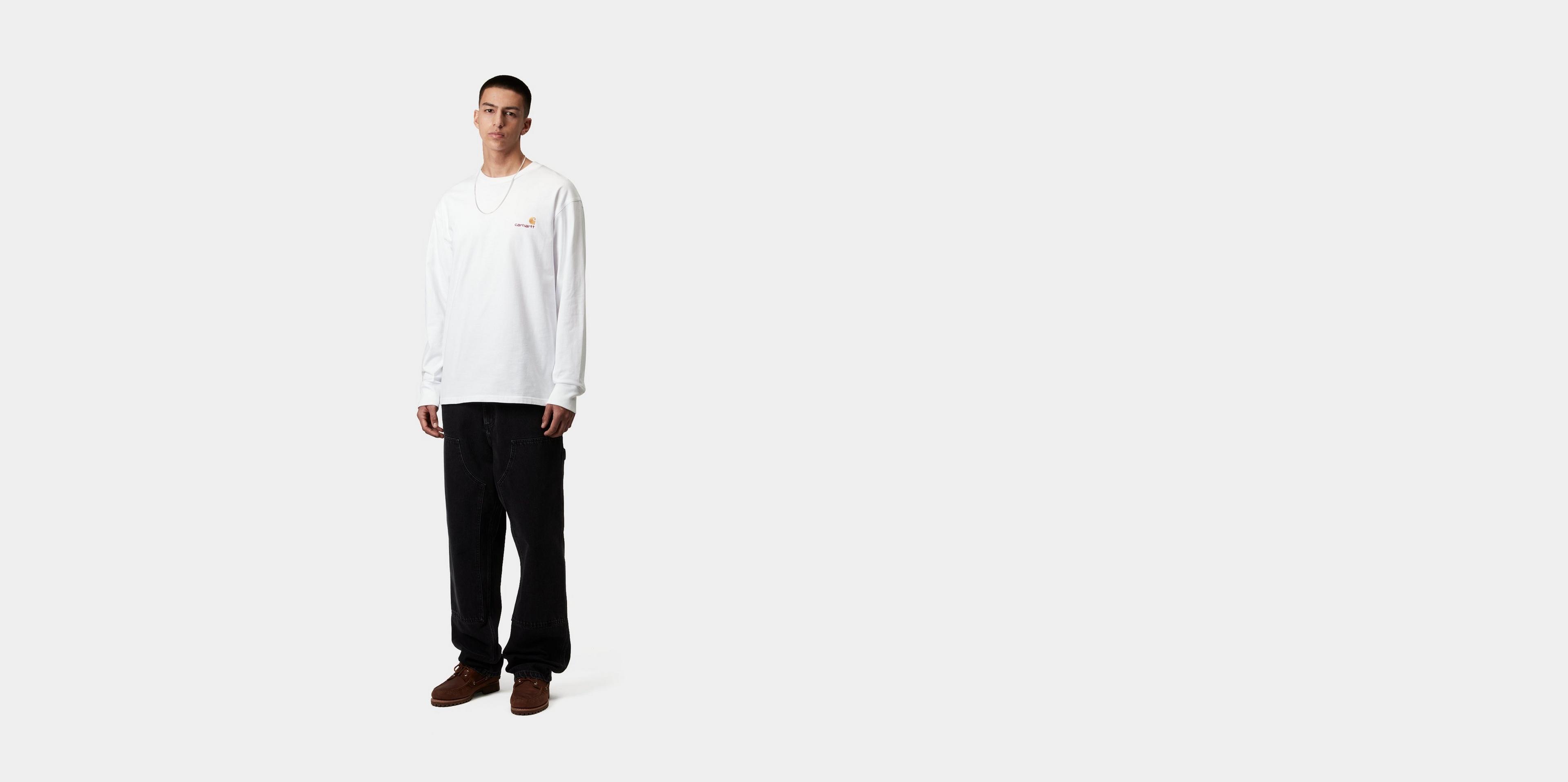 Carhartt WIP L/S American Script T-Shirt, White | Official