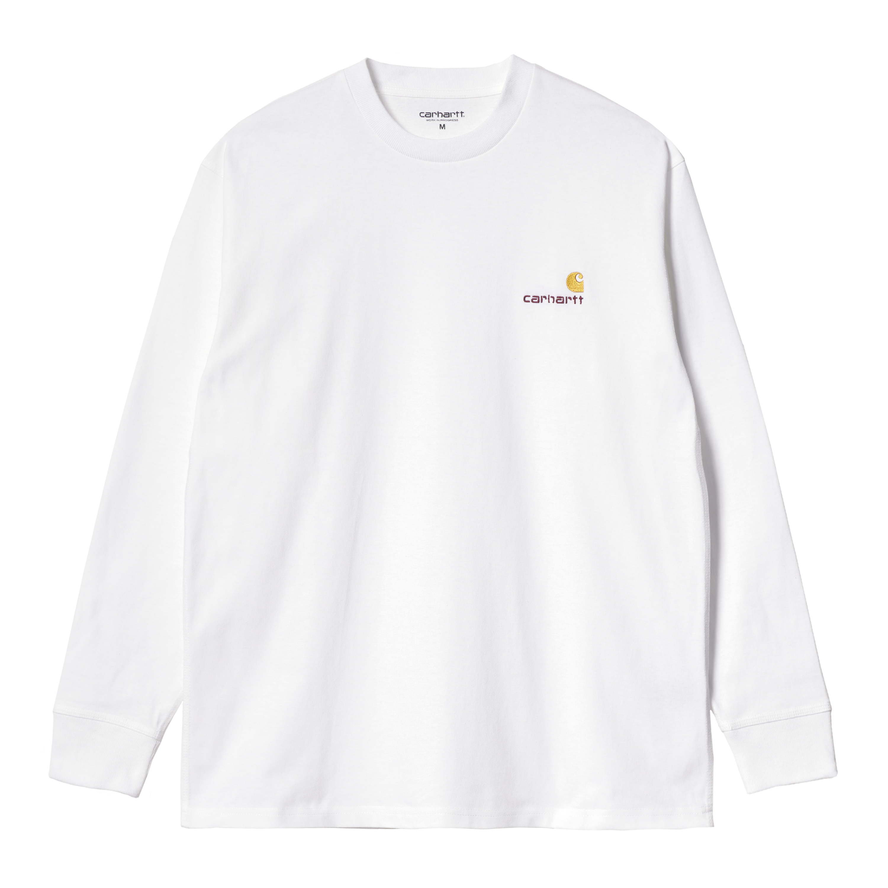 Carhartt WIP Long Sleeve American Script T-Shirt in White