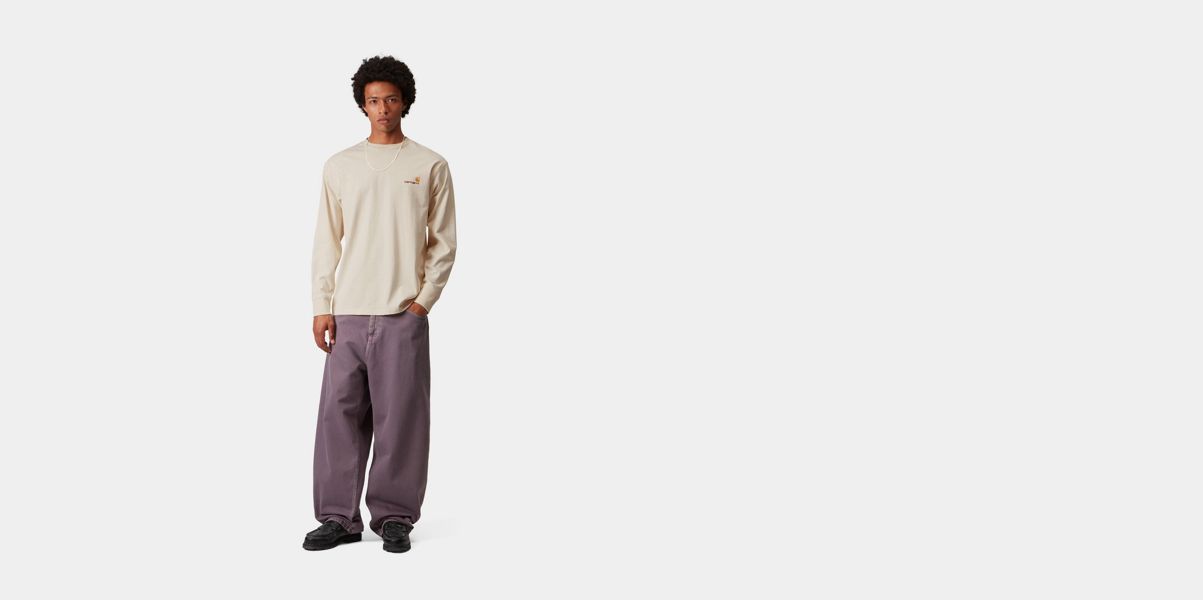 Carhartt WIP L/S American Script T-Shirt, Natural | Official