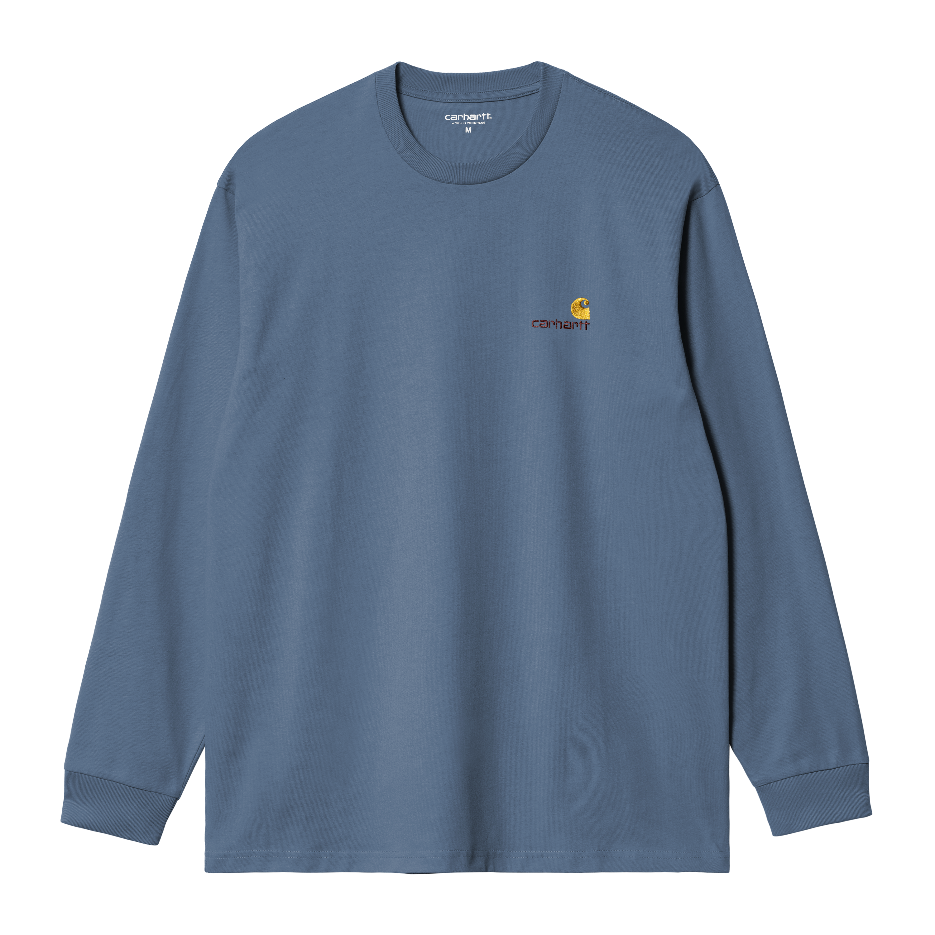Carhartt WIP Long Sleeve American Script T-Shirt in Blue