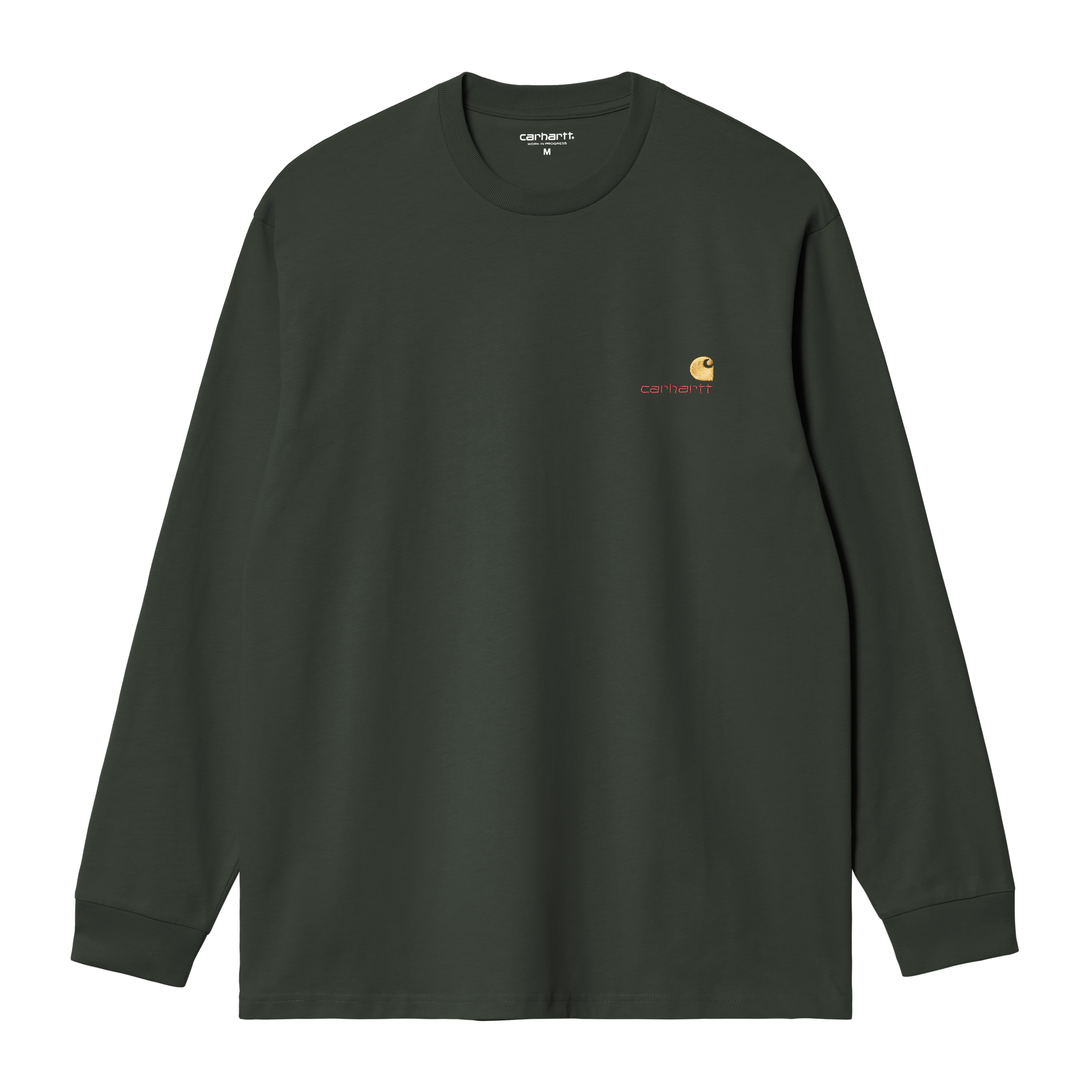Carhartt WIP L/S American Script T-Shirt, Raven | Official Online