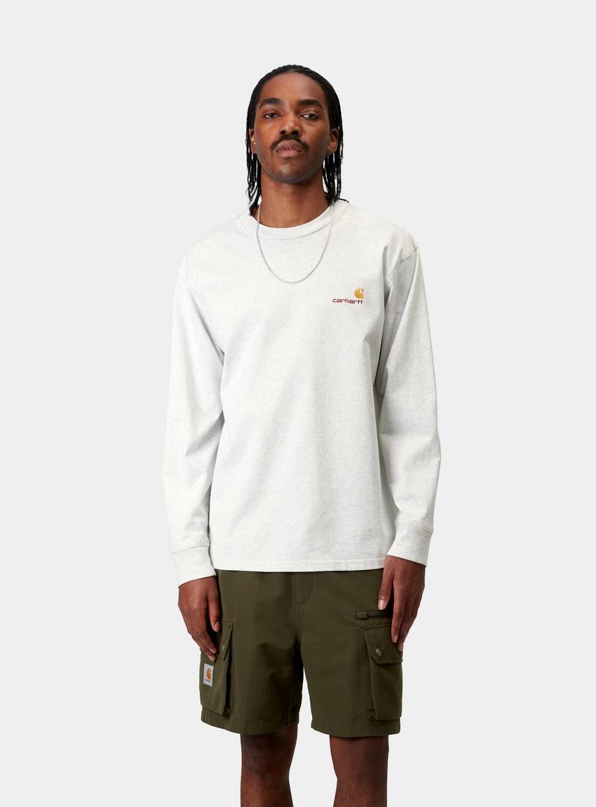 さらに100円引き◆CARHARTT◆L/S AMERICAN SCRIPT T-SHIRT Carhartt WIP L/S American Script T-Shirt, Ash Heather