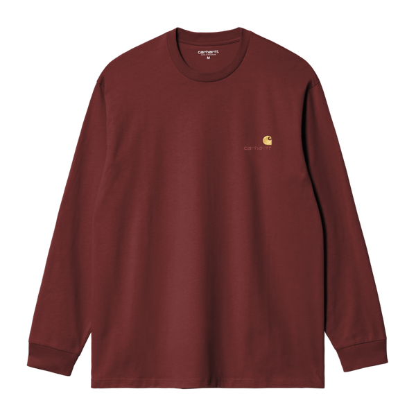 L/S American Script T-Shirt Amarone