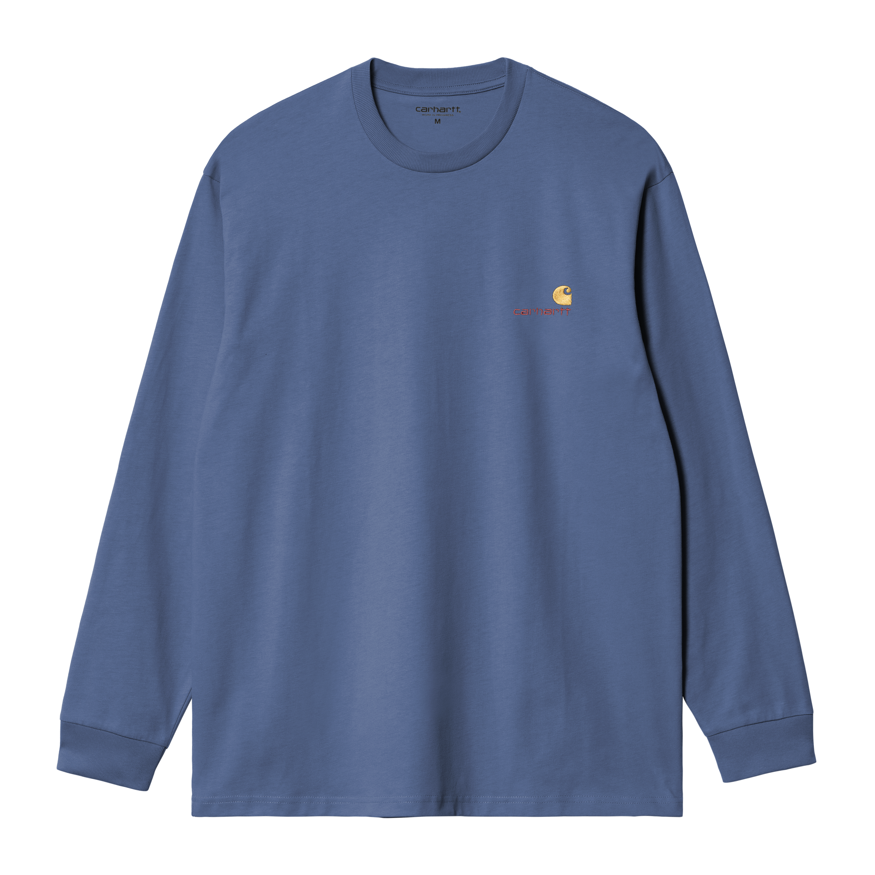 Carhartt WIP Long Sleeve American Script T-Shirt in Blu