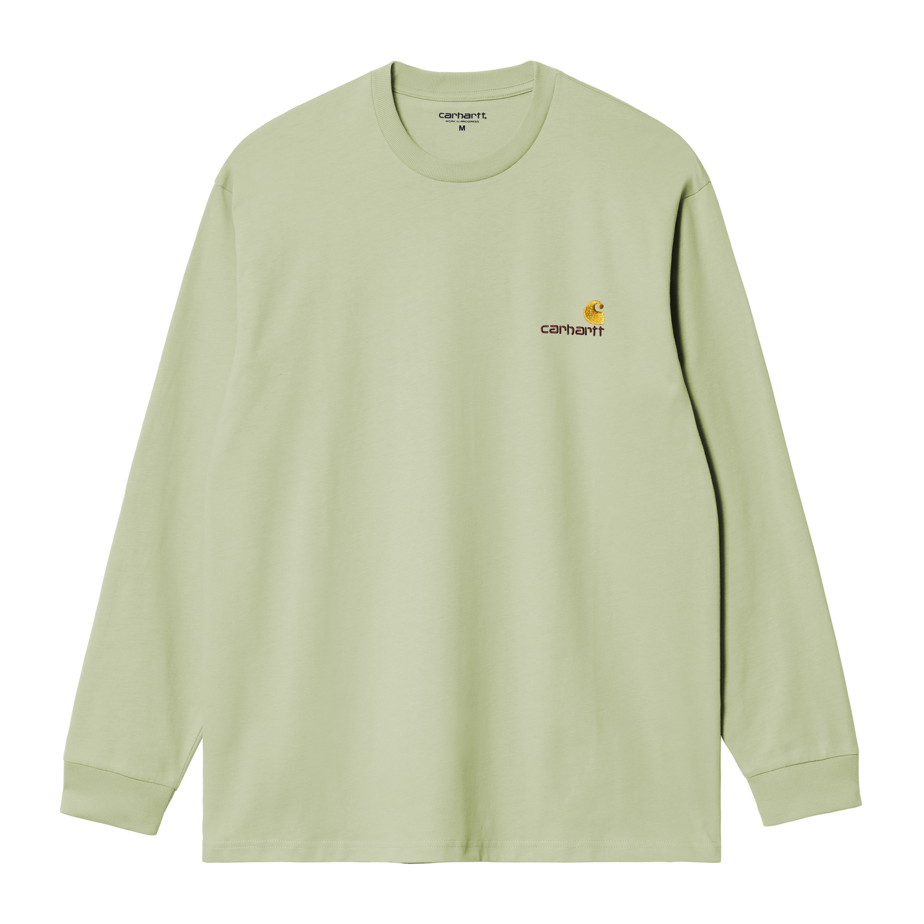 Carhartt WIP Long Sleeve American Script T-Shirt in Green
