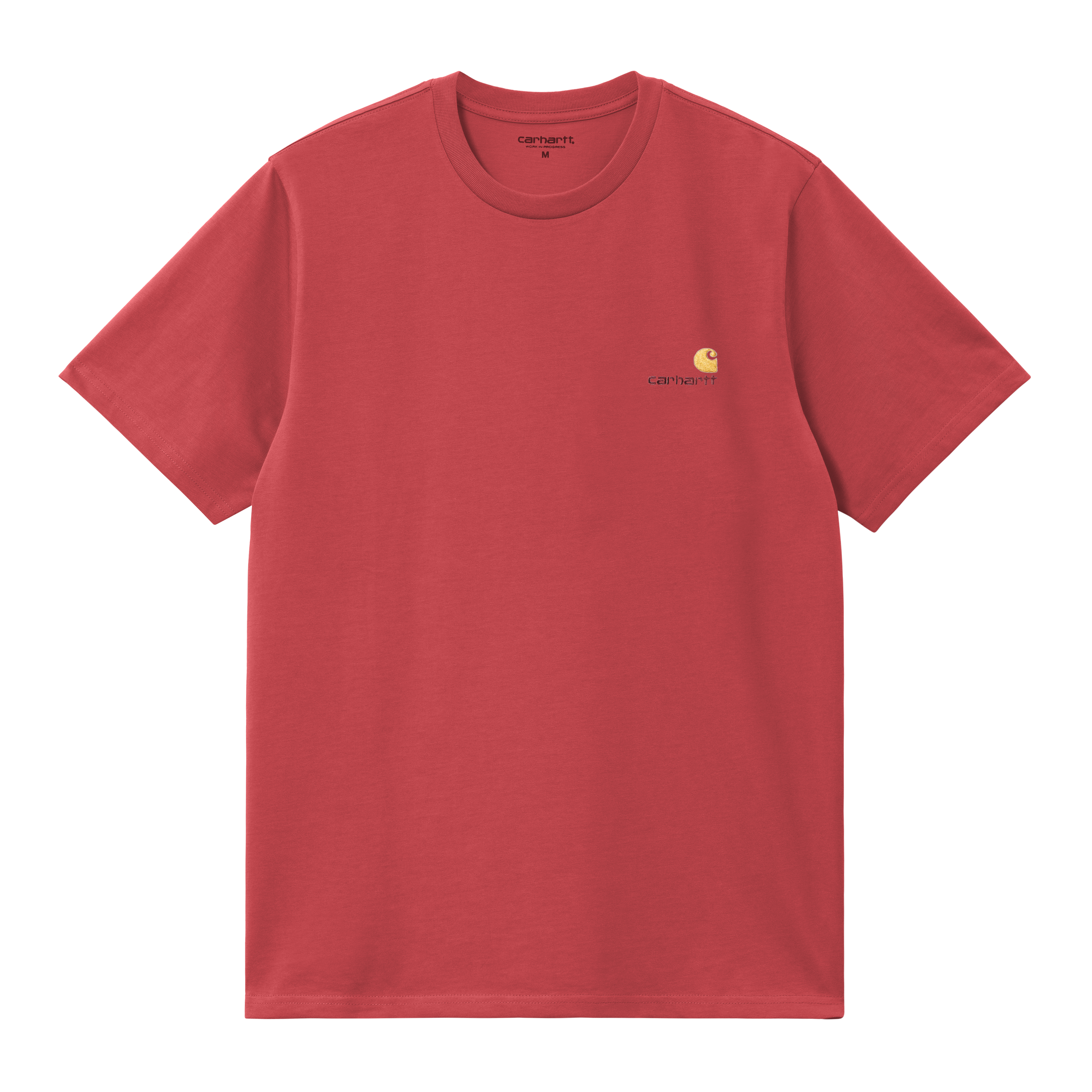 Carhartt WIP Short Sleeve American Script T-Shirt in Rosso