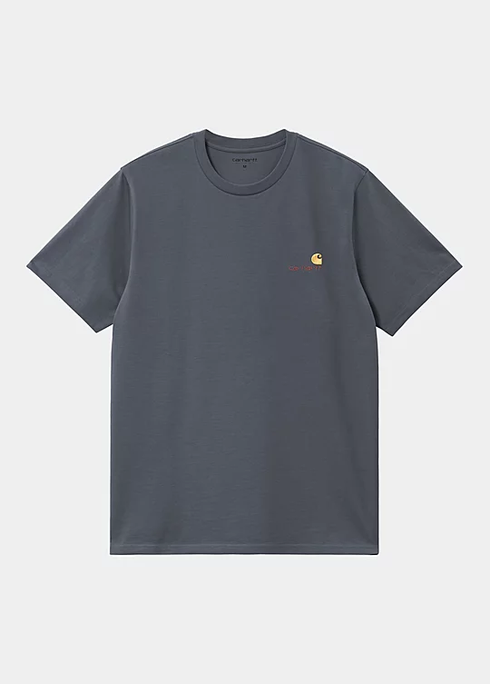 Carhartt WIP Short Sleeve American Script T-Shirt in Blue