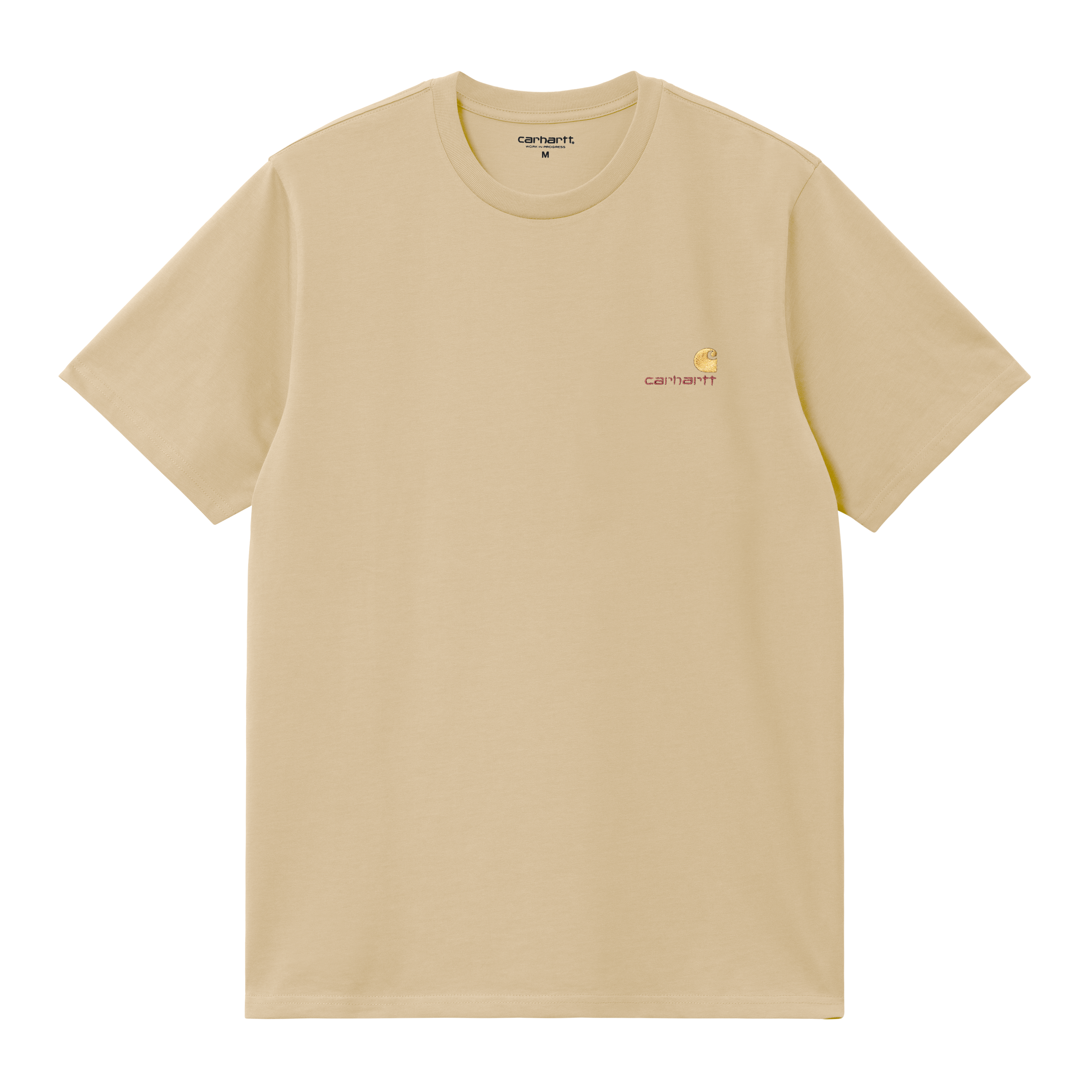 Carhartt WIP Short Sleeve American Script T-Shirt en Amarillo