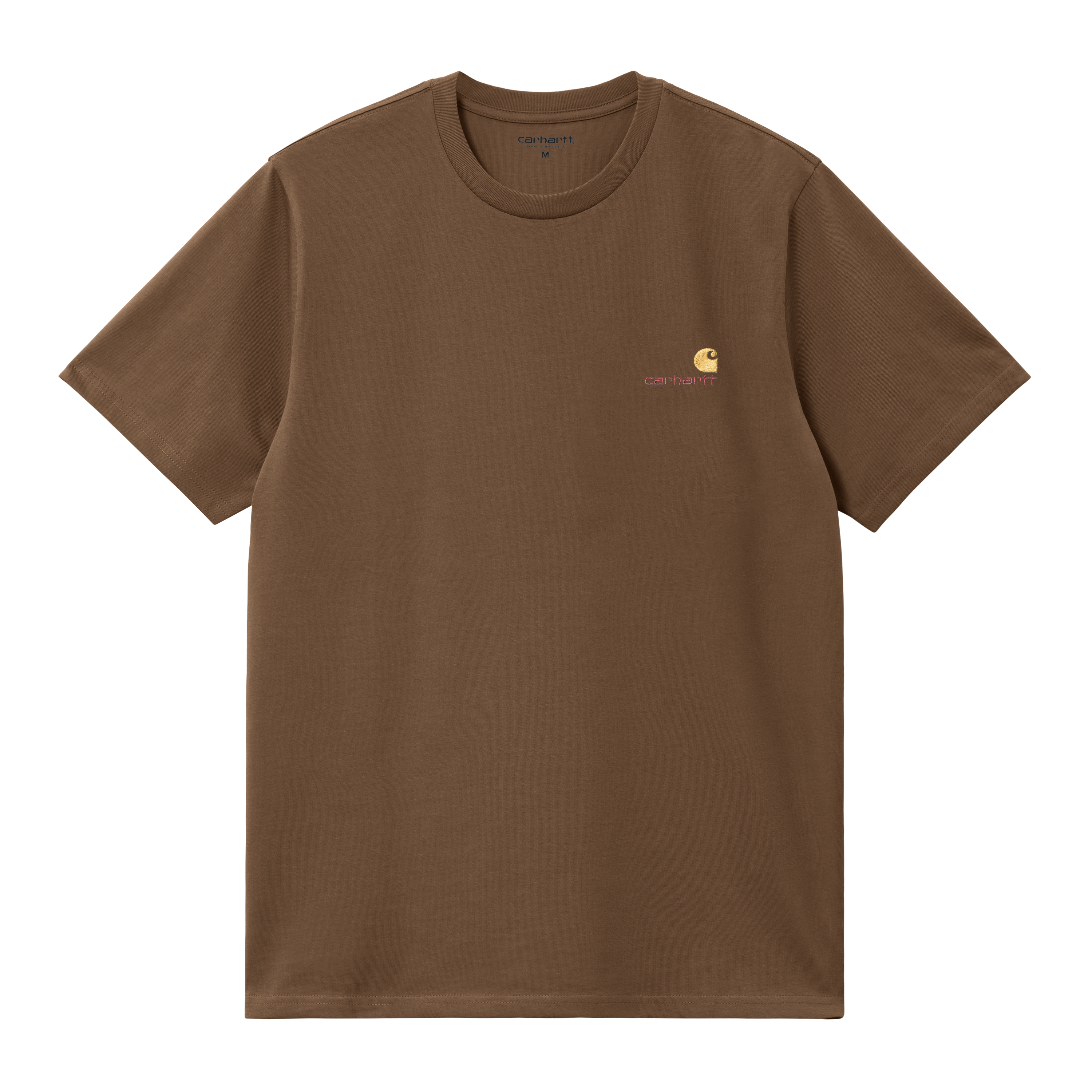 Carhartt WIP Short Sleeve American Script T-Shirt in Braun
