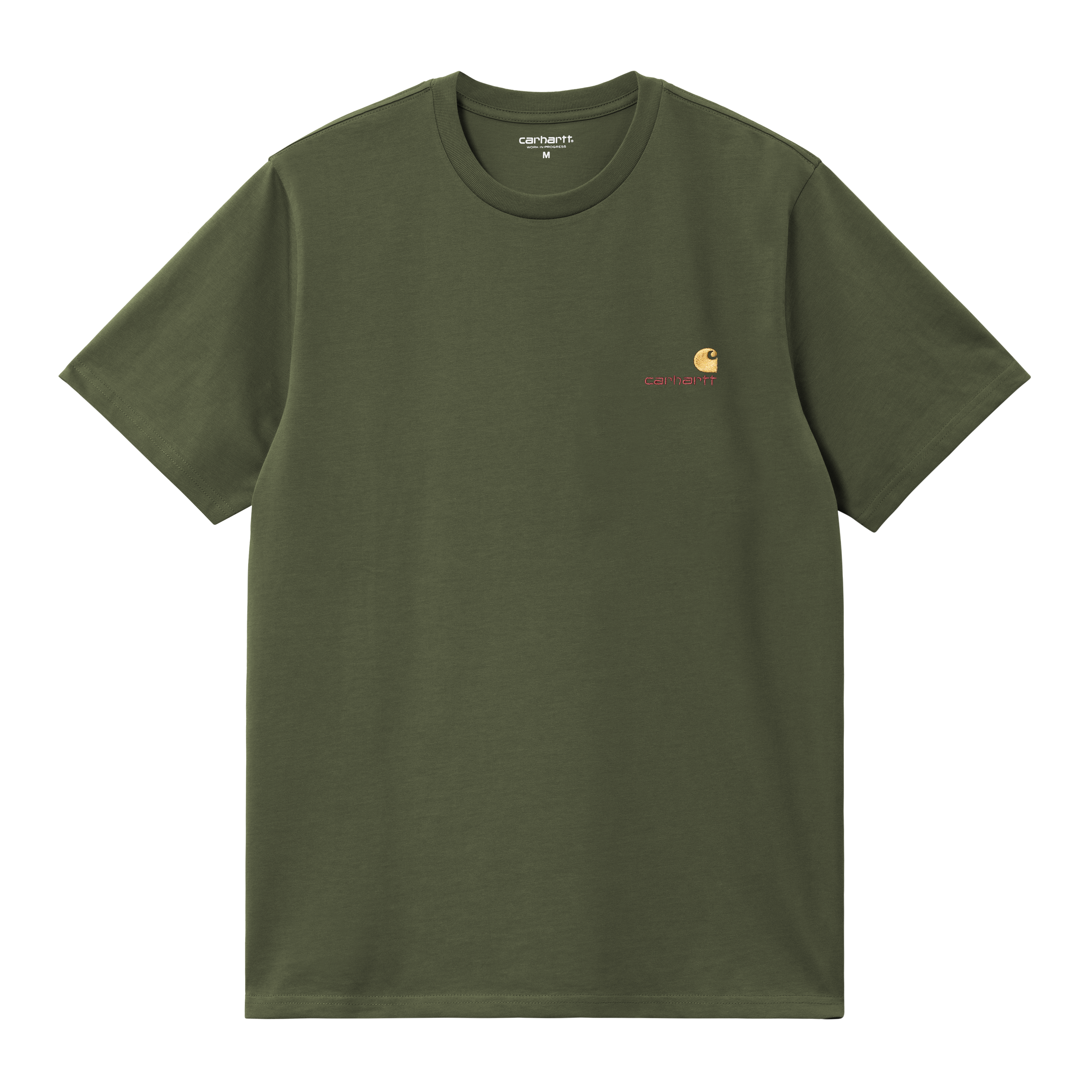 Carhartt WIP Short Sleeve American Script T-Shirt in Verde