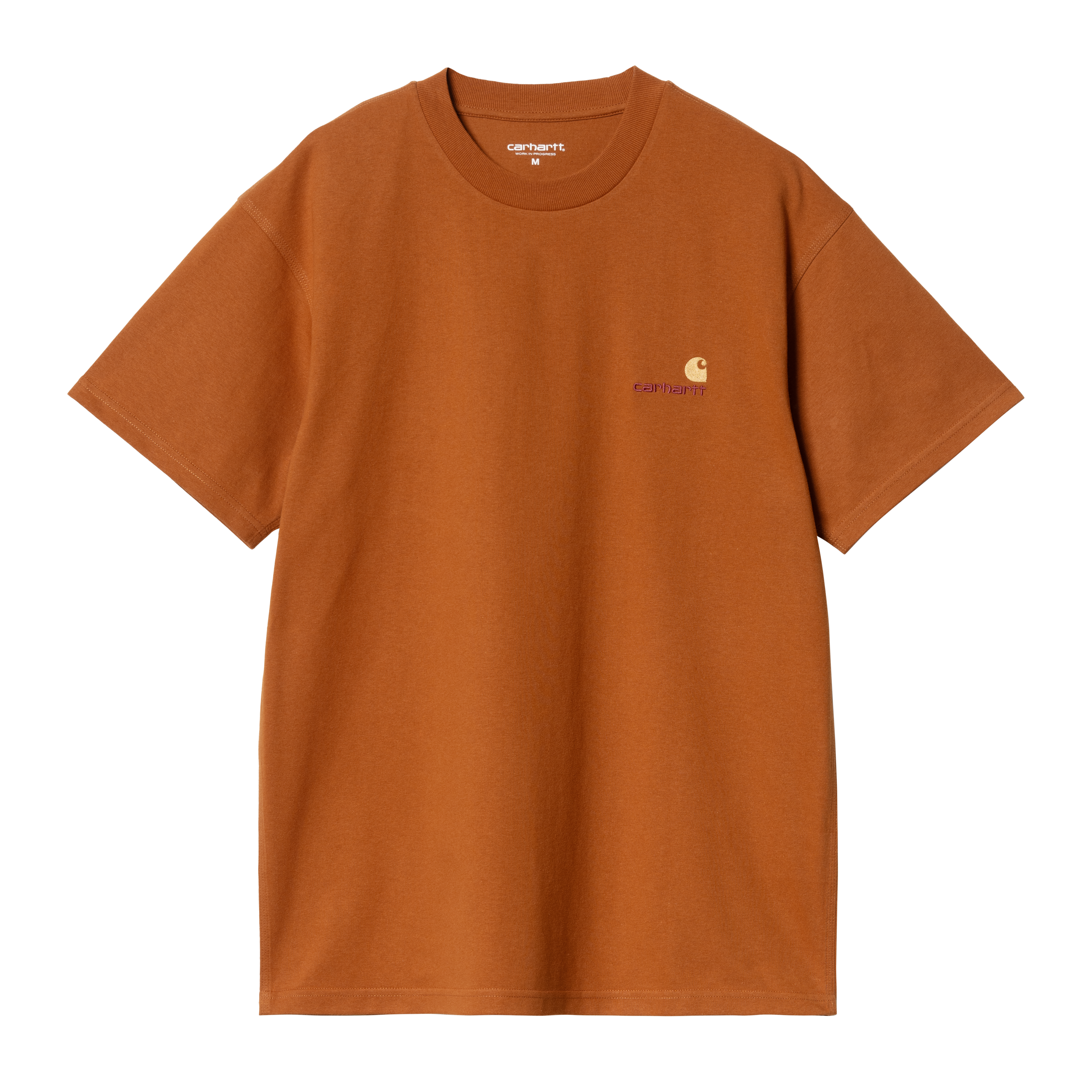 Carhartt WIP Short Sleeve American Script T-Shirt in Orange