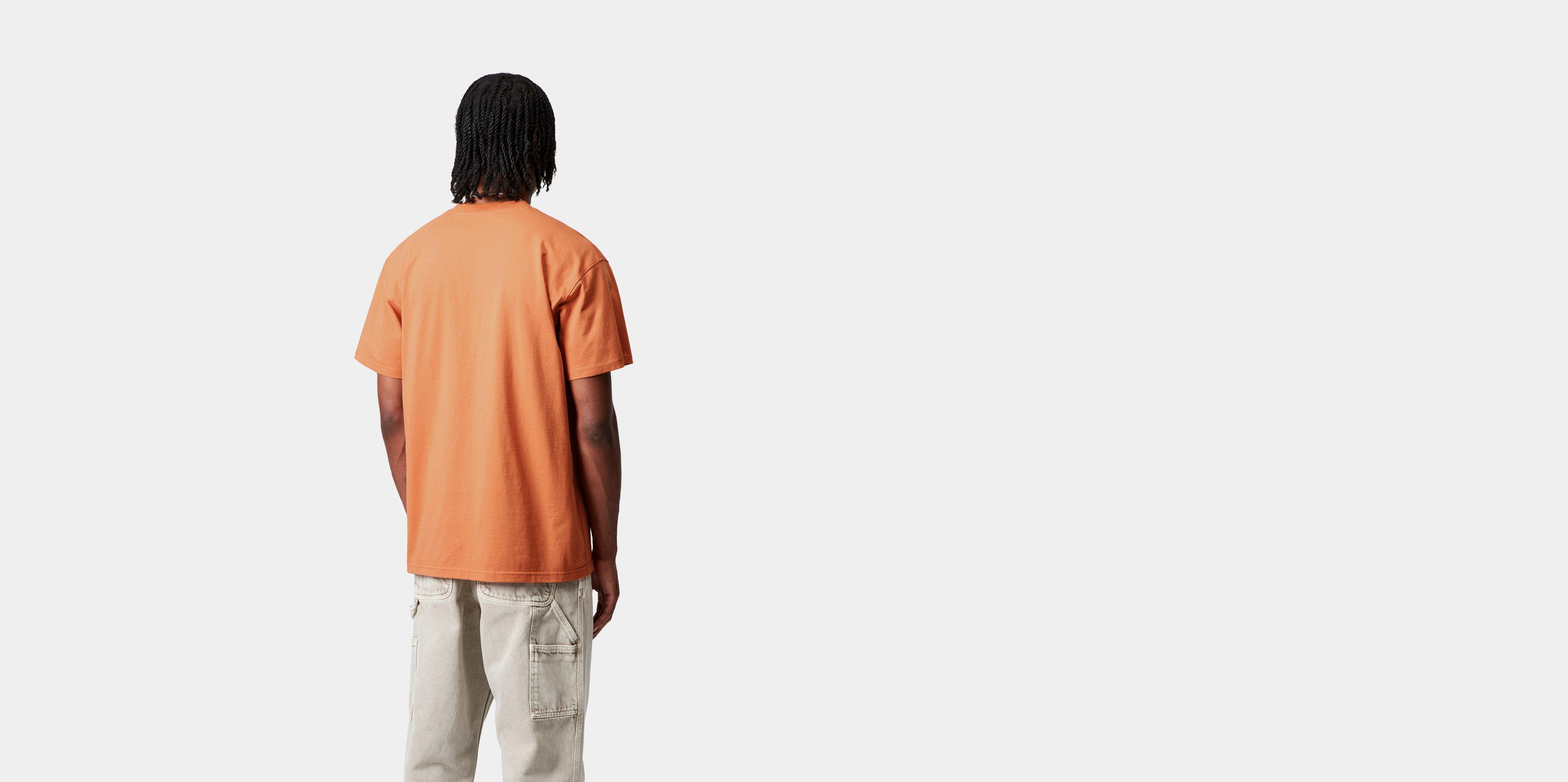 Carhartt WIP Short Sleeve American Script T-Shirt in Arancione