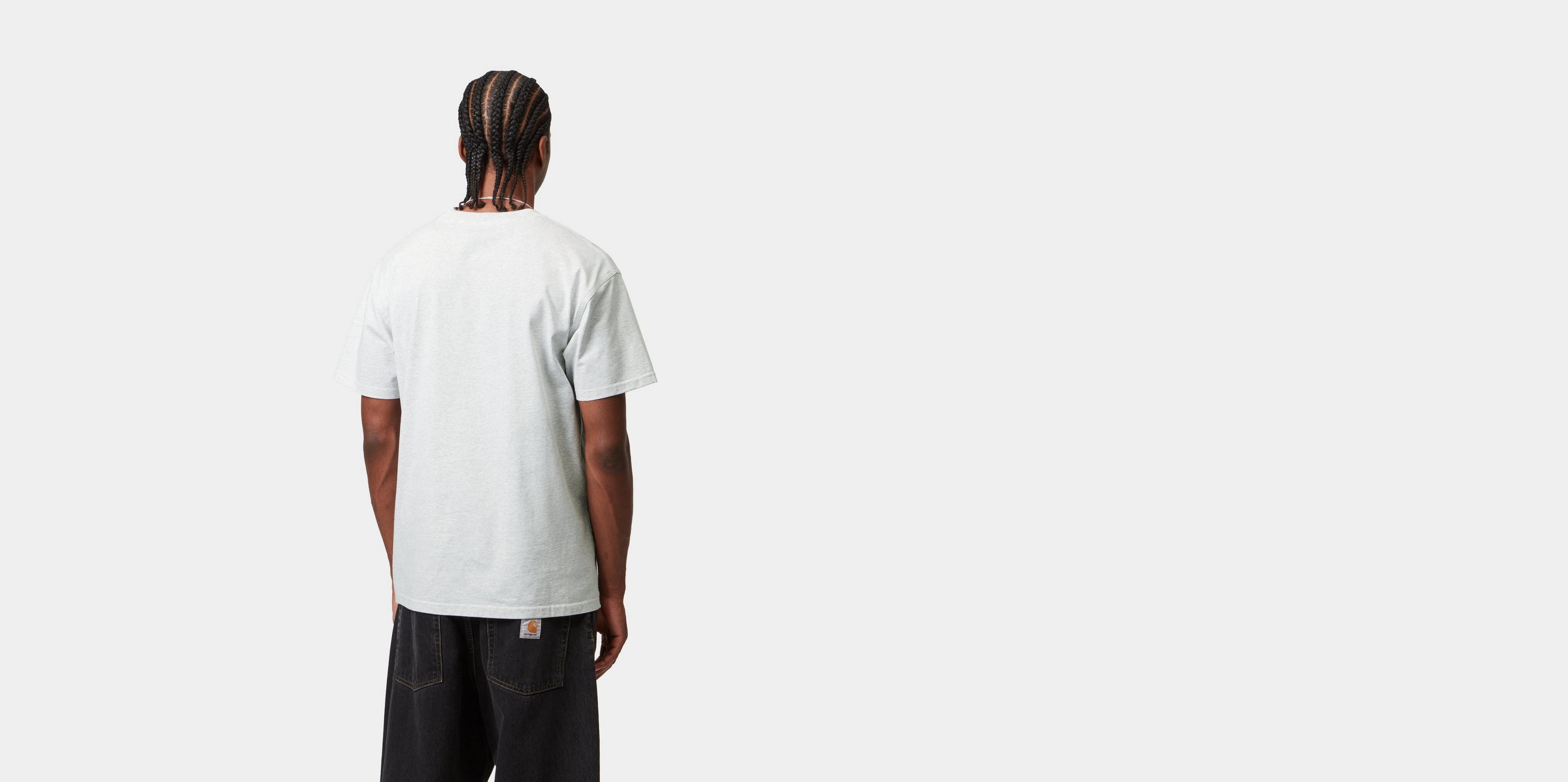 Carhartt WIP S/S American Script T-Shirt, Ash Heather