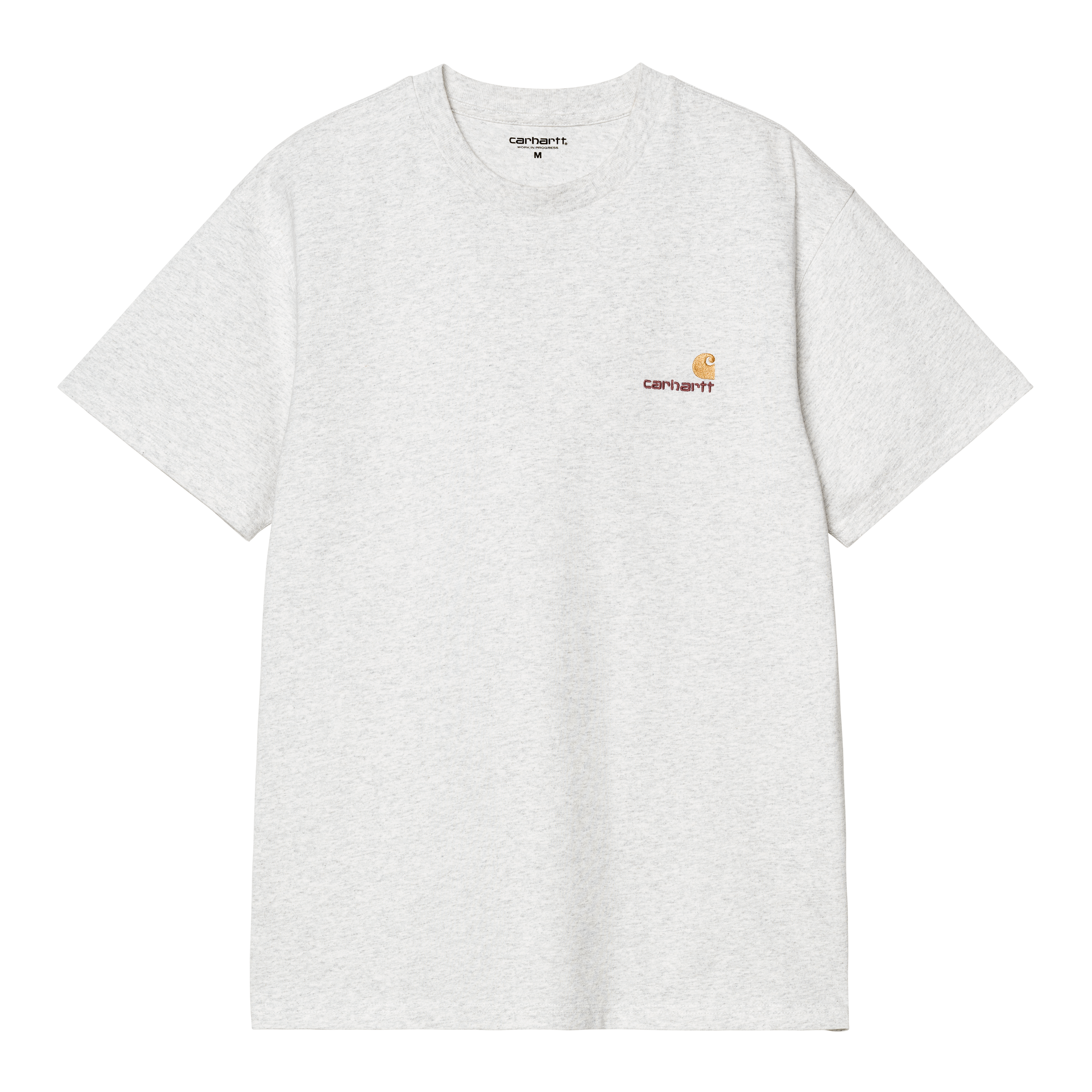 Tシャツ・カットソー CARHARTT WIP SHORT SLEEVES AMERICAN SCRIPT T-SHIRT Carhartt WIP S/S American Script T-Shirt, Ash Heather