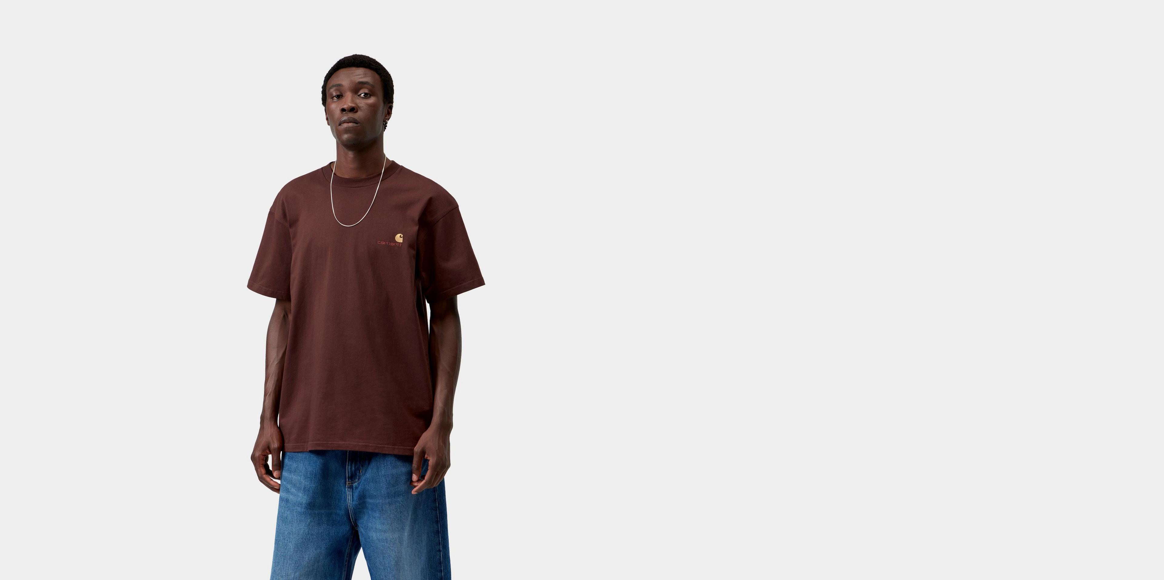Carhartt WIP S/S American Script T-Shirt, Amarone | Official