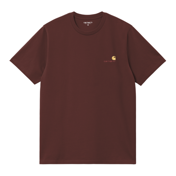 S/S American Script T-Shirt Amarone