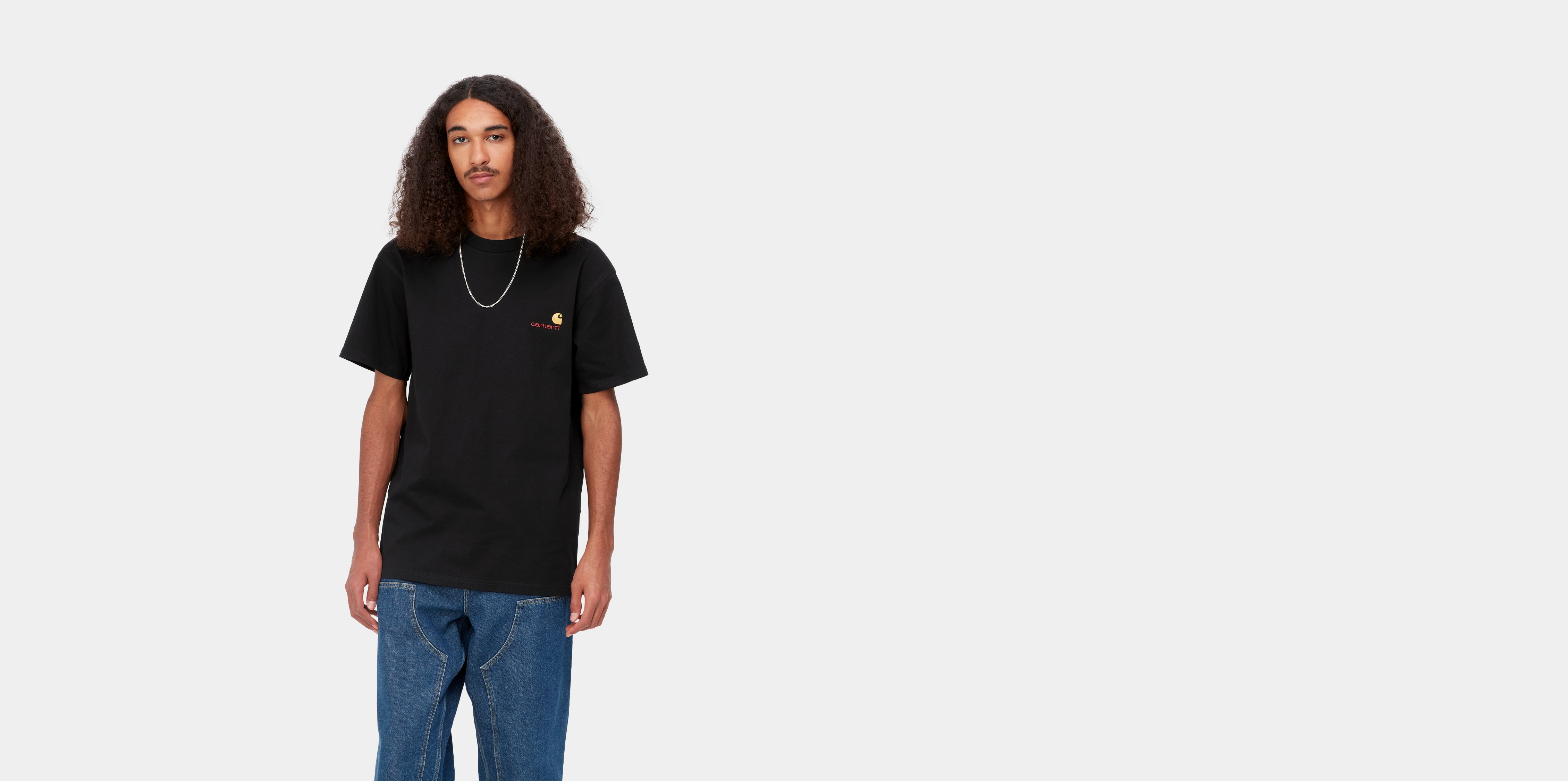 Carhartt WIP S/S American Script T-Shirt, Black | Boutique officielle ...