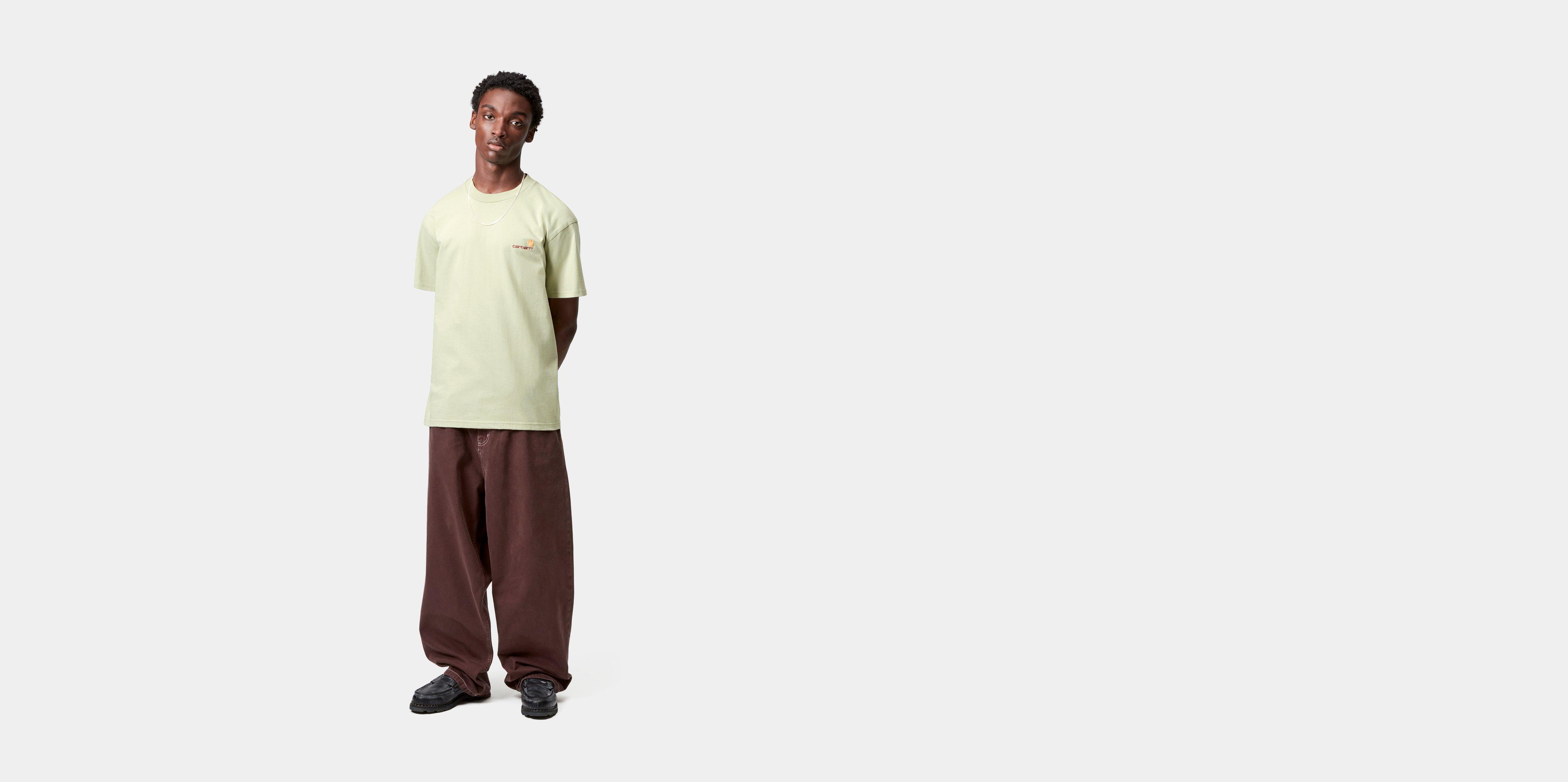 Carhartt WIP Short Sleeve American Script T-Shirt in Grün