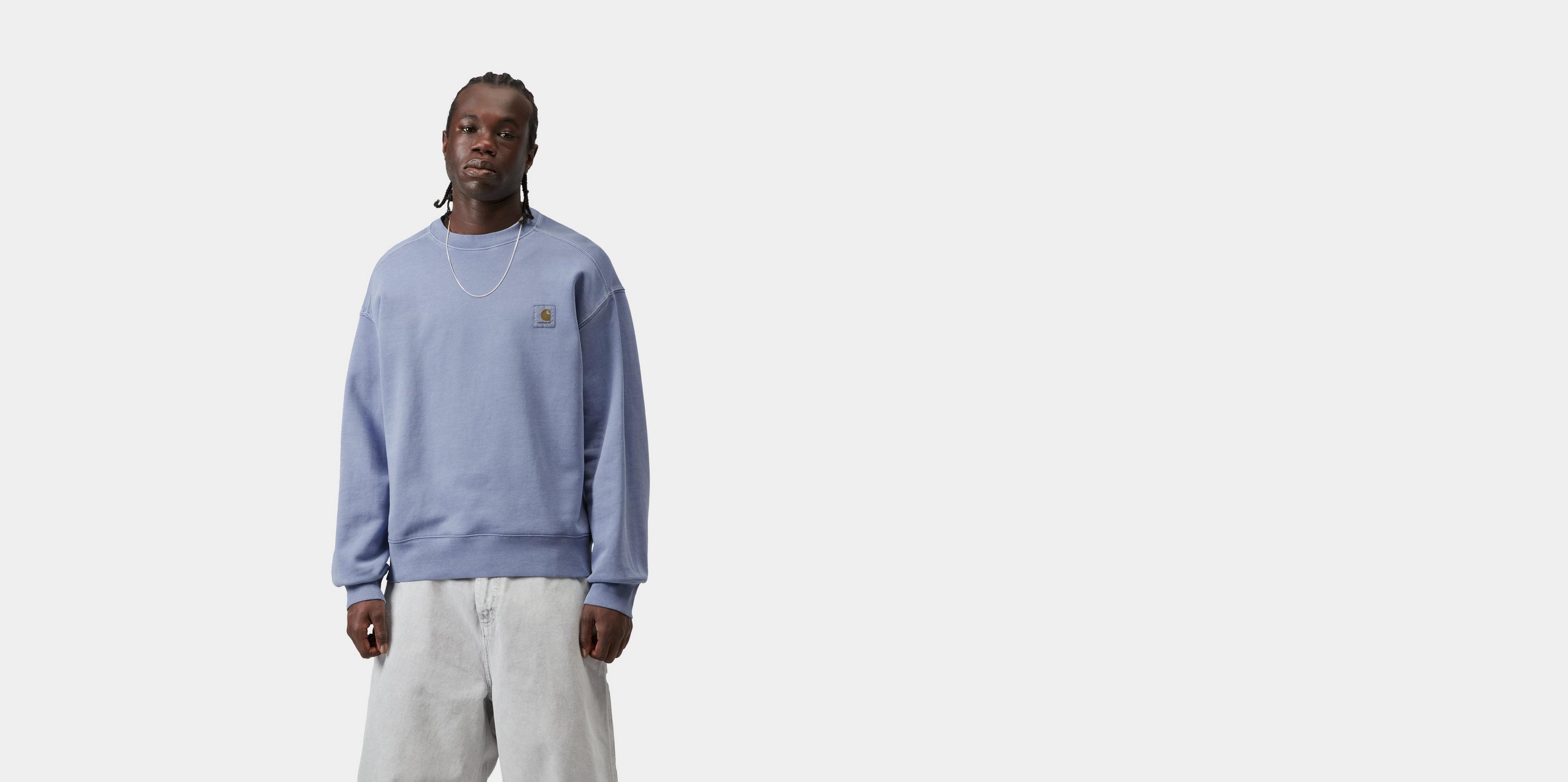 Carhartt WIP Nelson Sweatshirt, Gentle Blue | Official Online Store