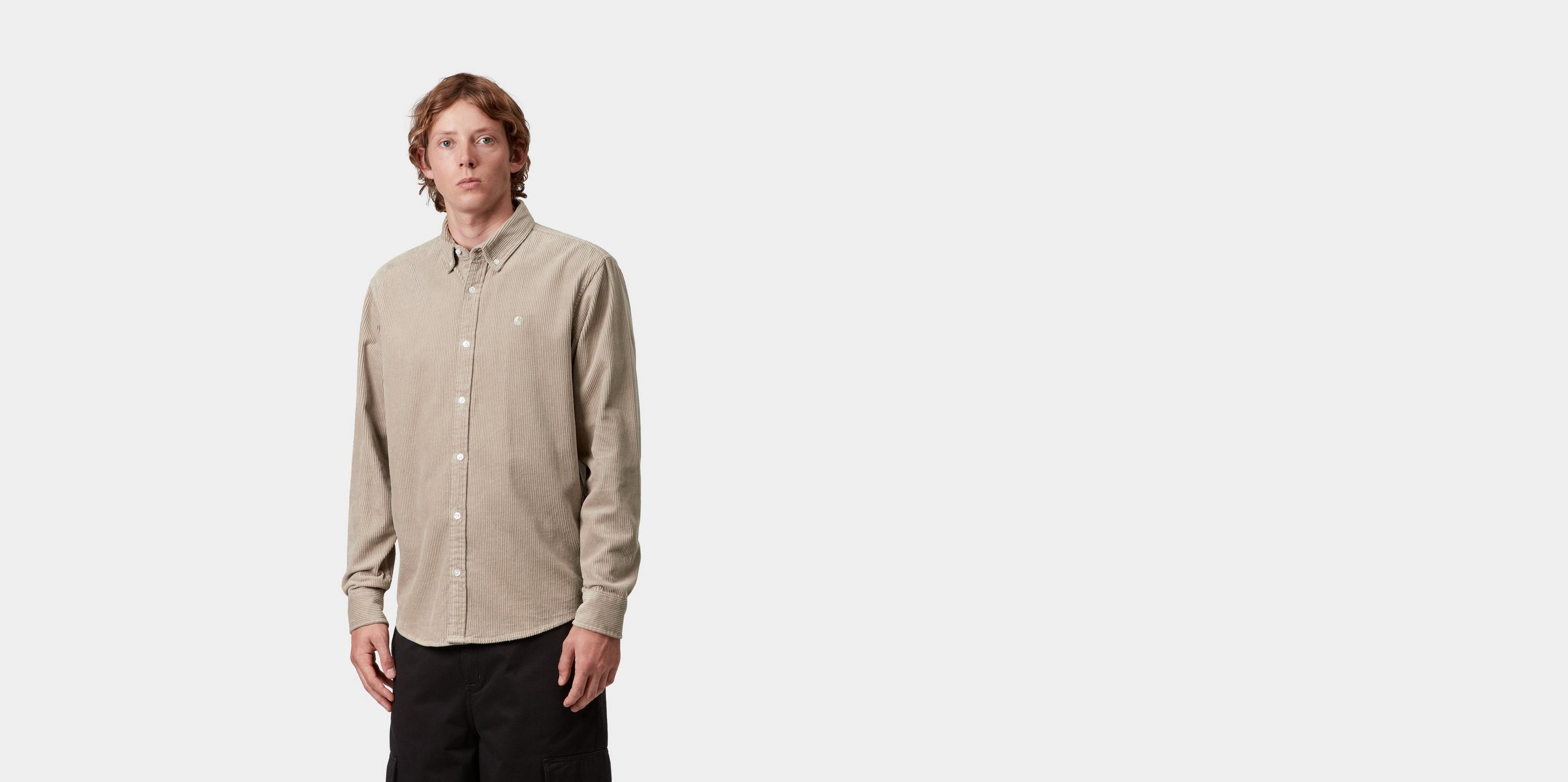 Carhartt WIP L/S Madison Cord Shirt, Wall / Wall | Official Online