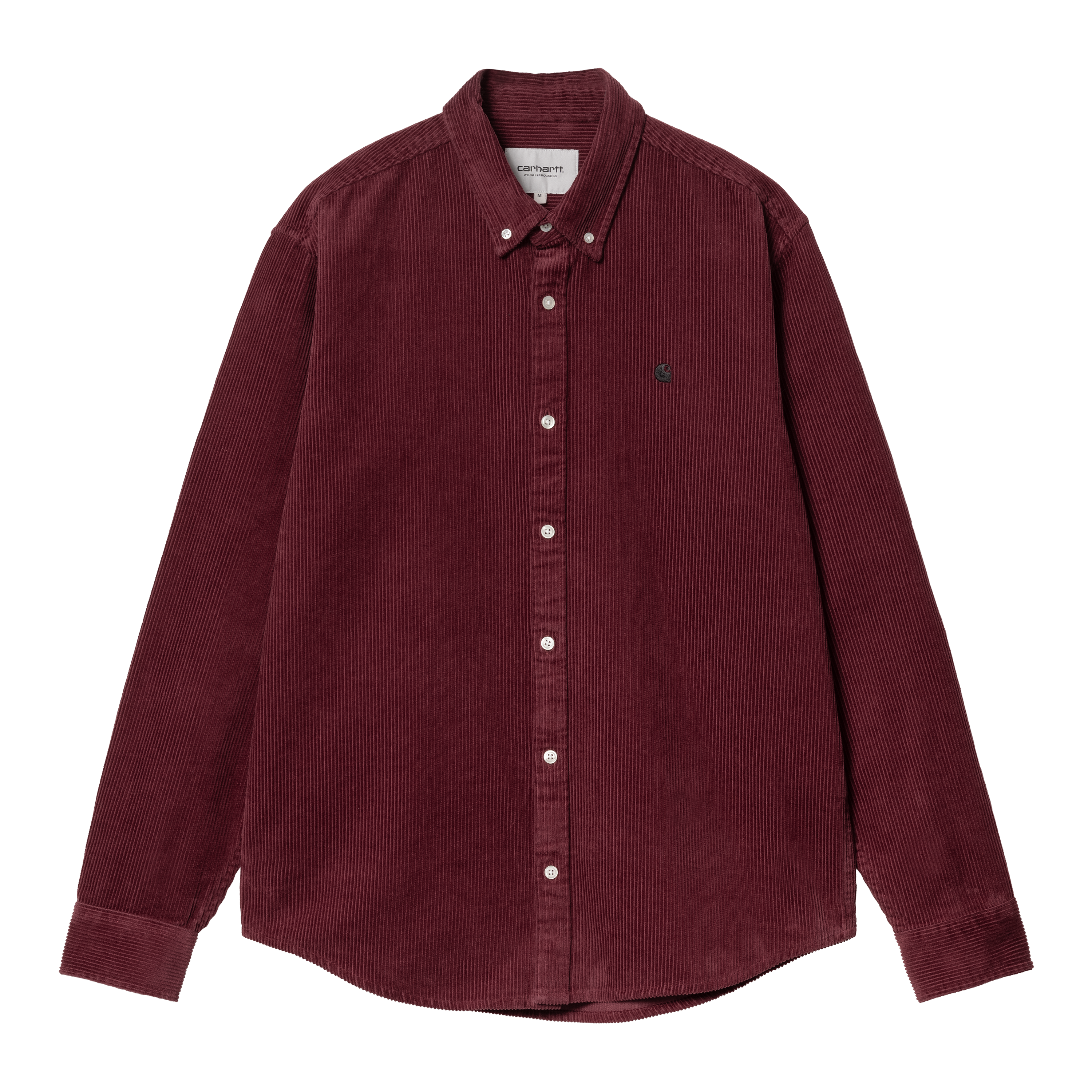 Carhartt WIP Long Sleeve Madison Cord Shirt in Rosso