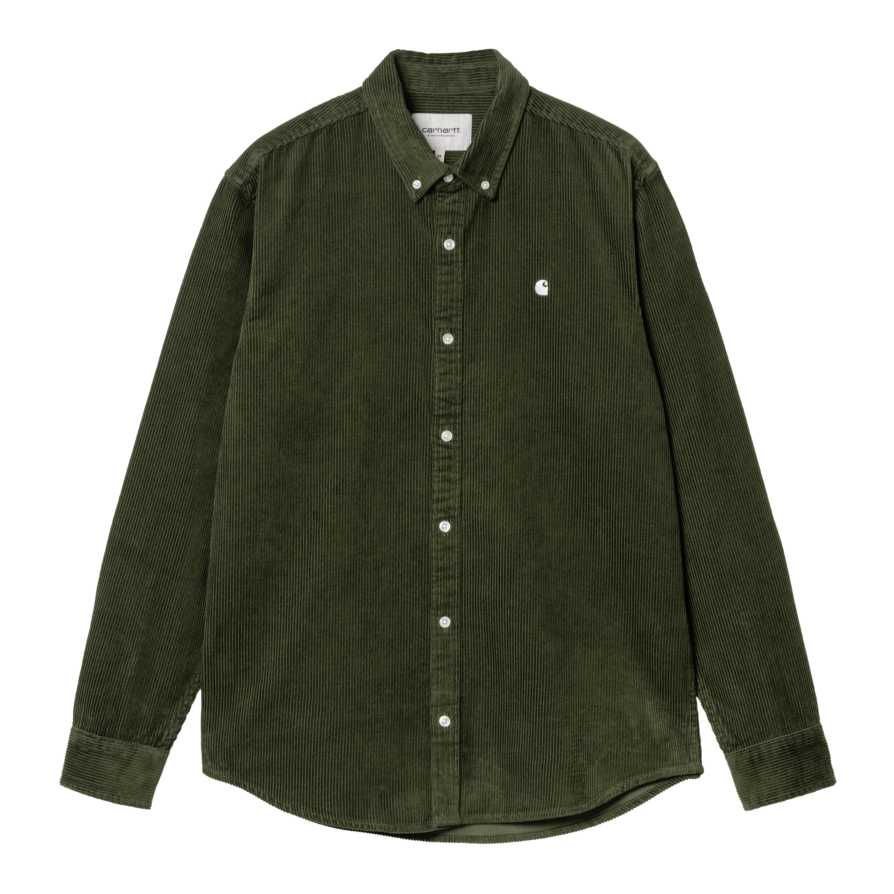 Carhartt WIP Long Sleeve Madison Cord Shirt in Verde