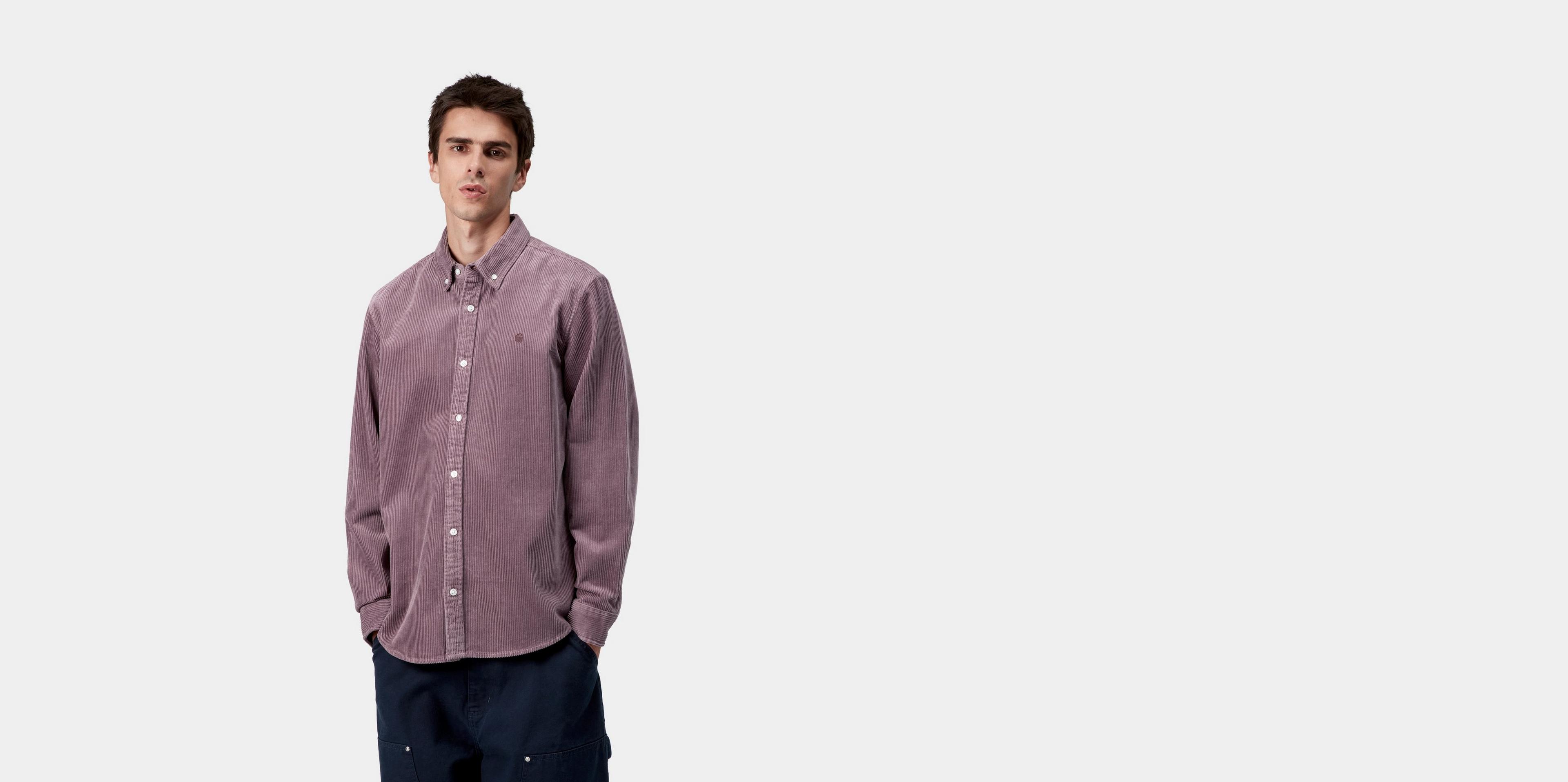 Carhartt WIP L/S Madison Cord Shirt, Phlox / Phlox | Official
