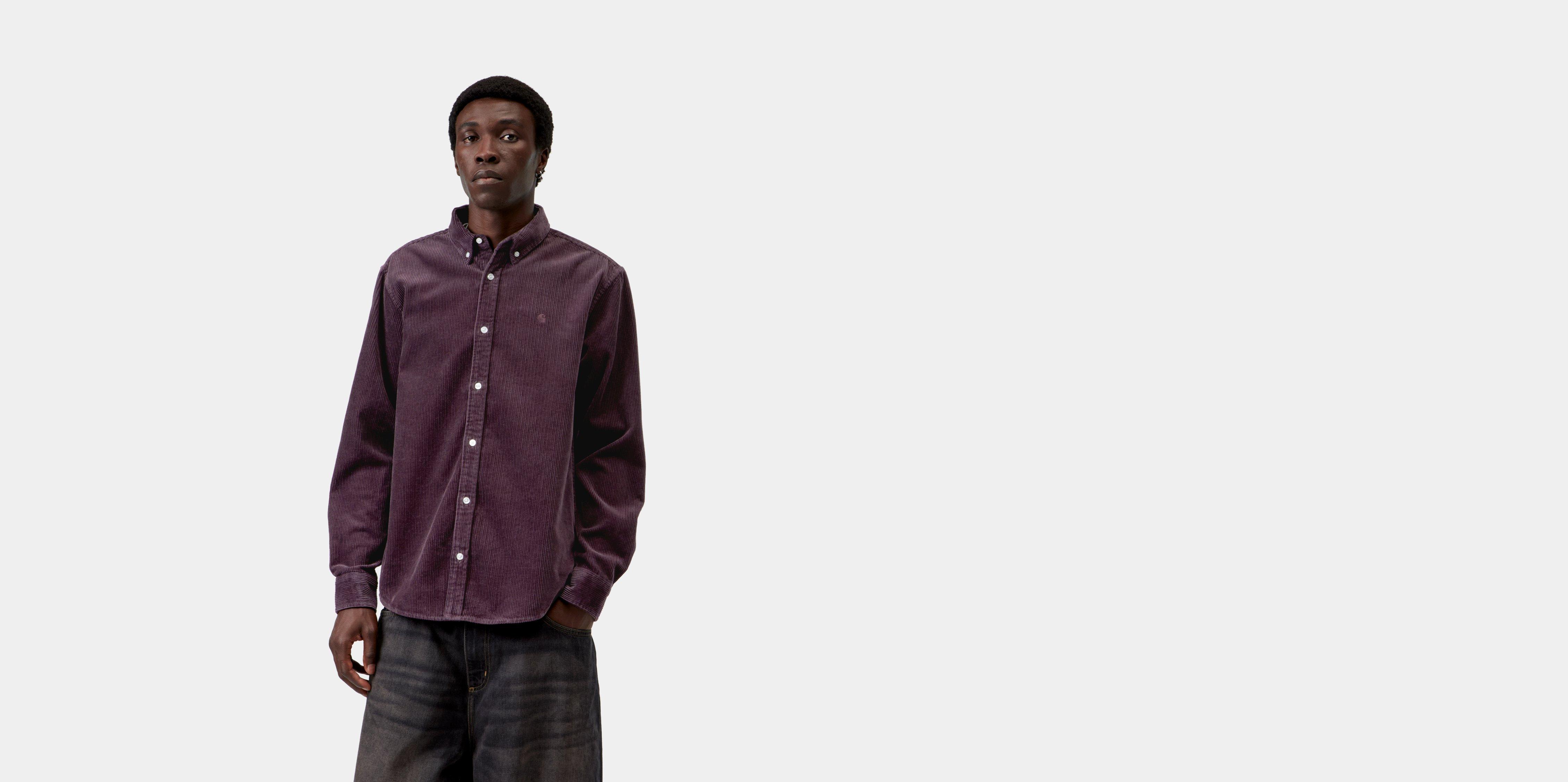 Carhartt WIP L/S Madison Cord Shirt Cozy Purple | L | Men