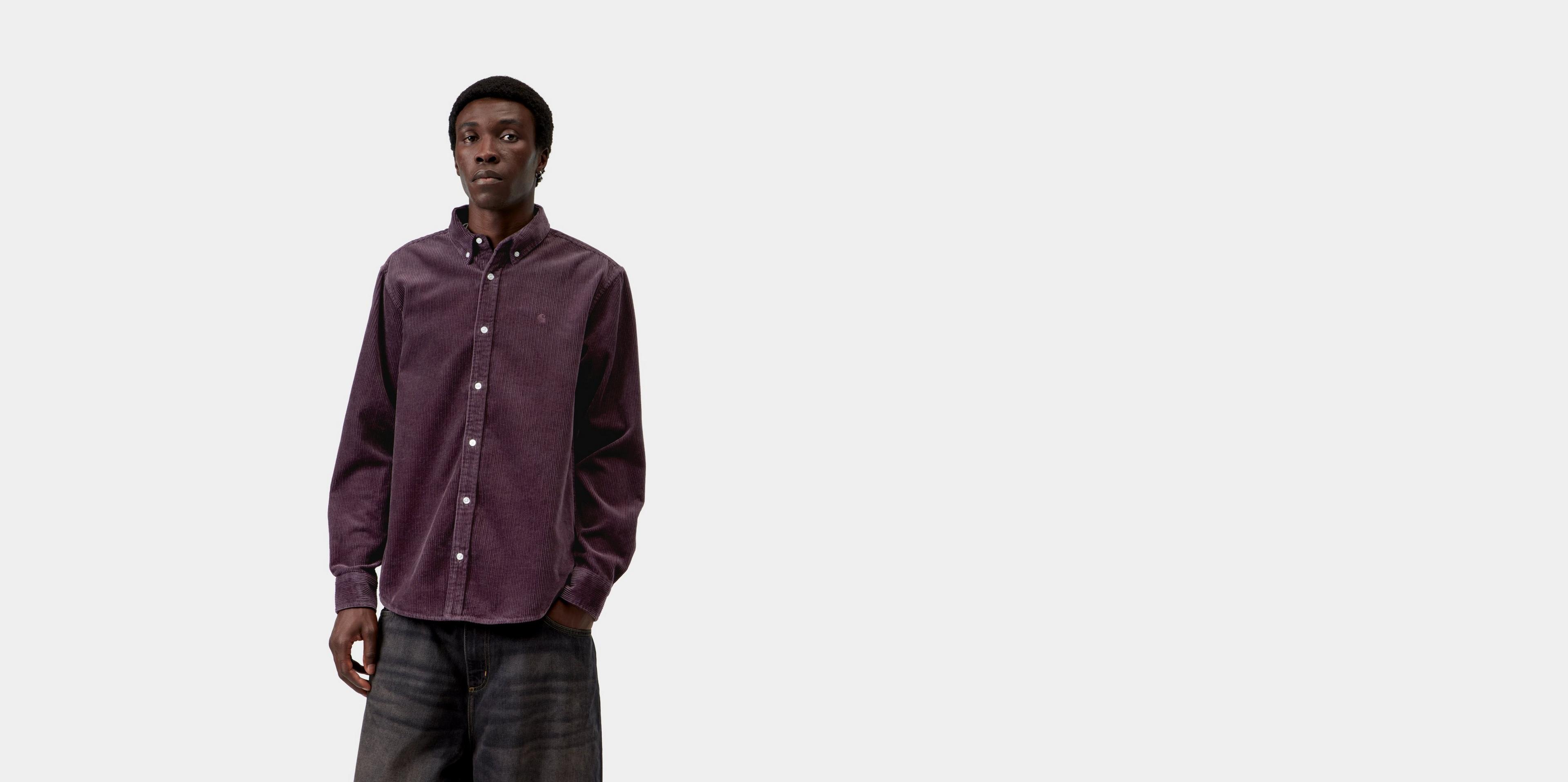 Carhartt WIP L/S Madison Cord Shirt, Cozy Purple | Official Online
